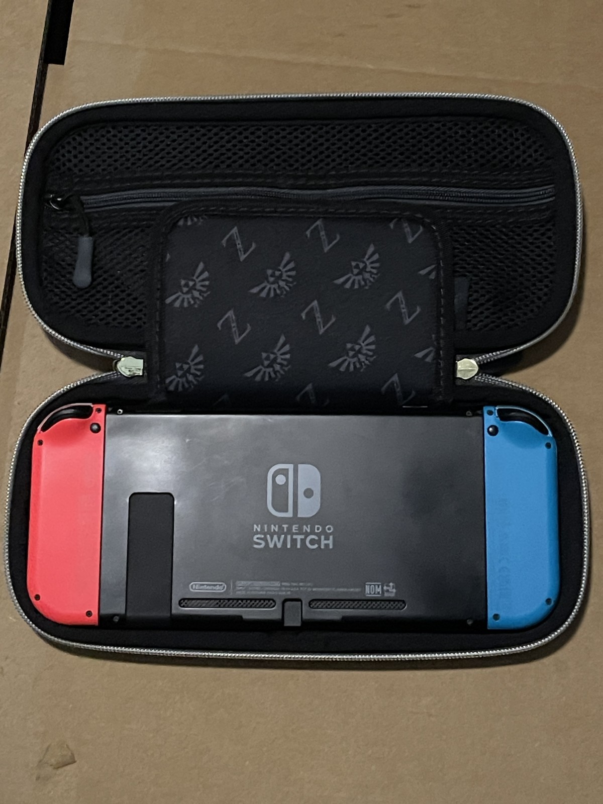 Nintendo Switch Console Neon Blue & Red Joy-Con + Legend of Zelda Carrying Case