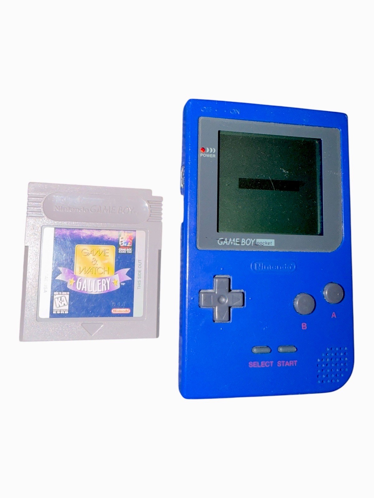 Nintendo Game Boy Pocket Blue Bundle Game Watch Gallery Tested Working