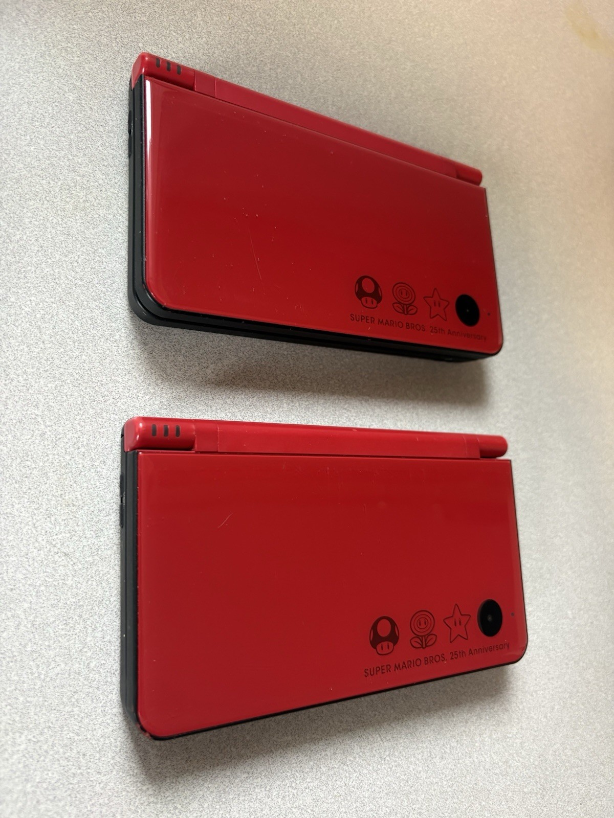 Nintendo DSi XL Super Mario Bros. 25th Anniversary Edition Red (2x) FOR PARTS