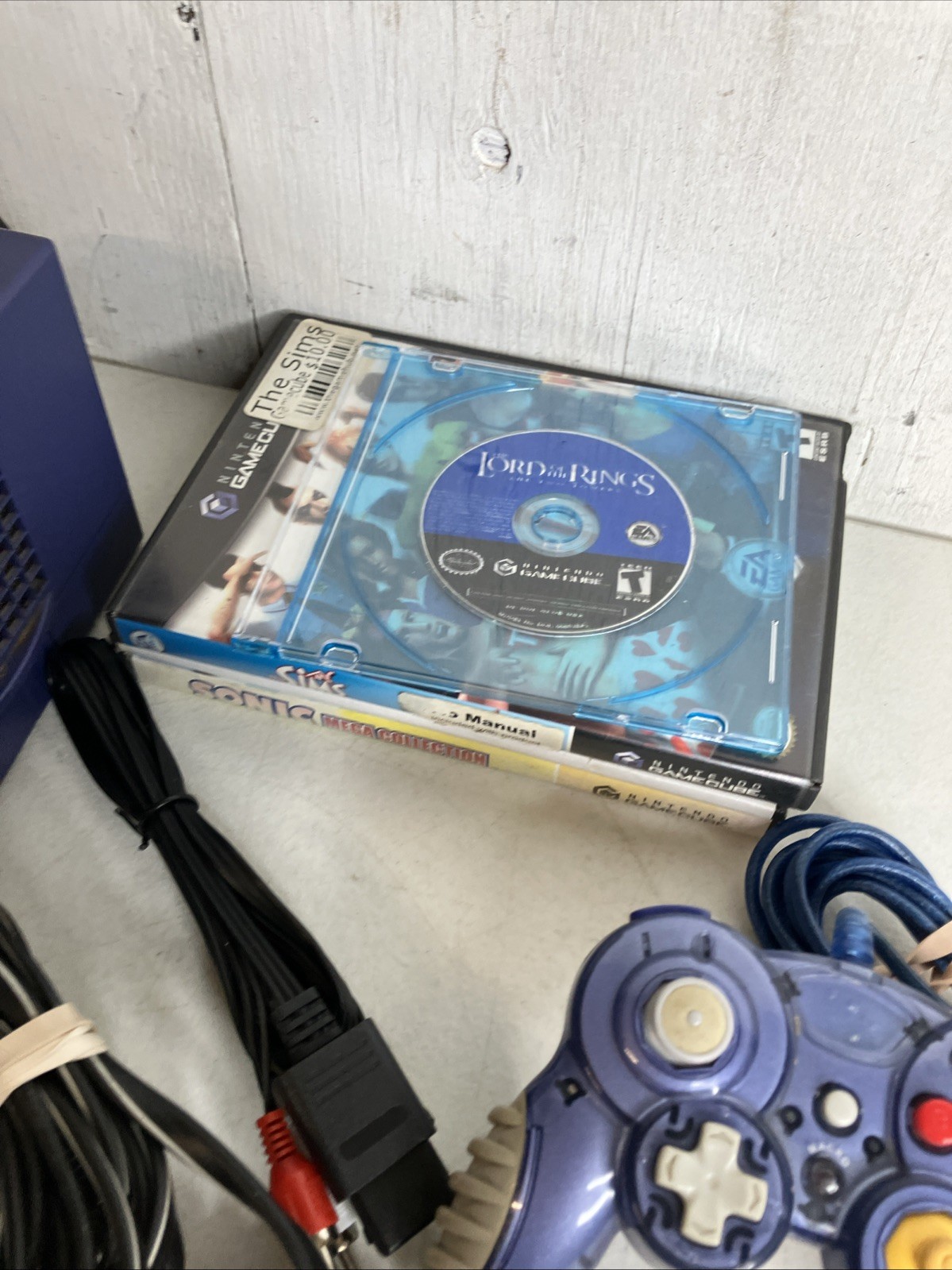 Indigo Nintendo GameCube Console Bundle Lot 4 Games, 2 Controllers Sega Sonic