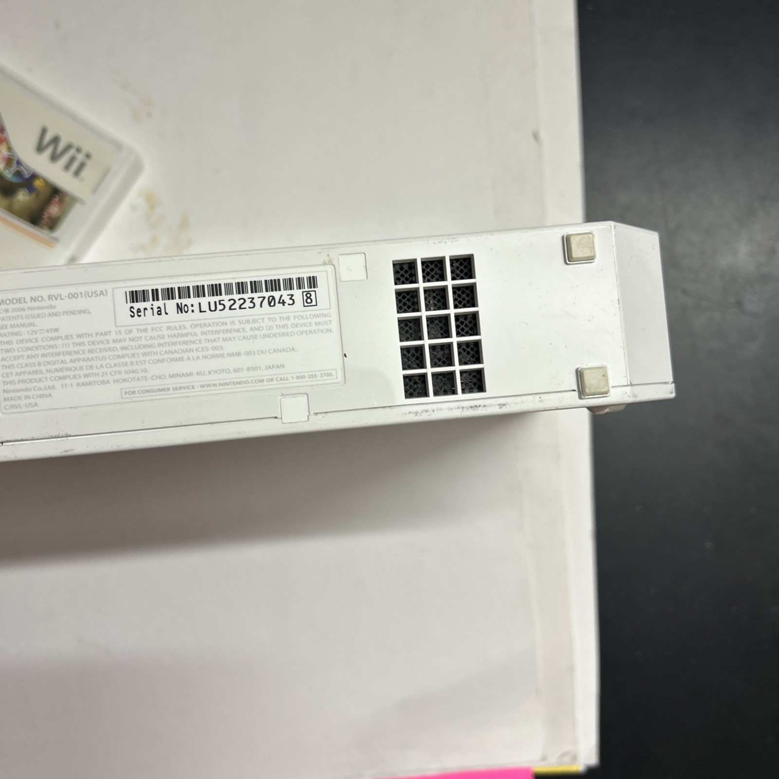 Nintendo Wii White Console Only RVL-001 Gamecube Compatible Tested. W/ Wii Play