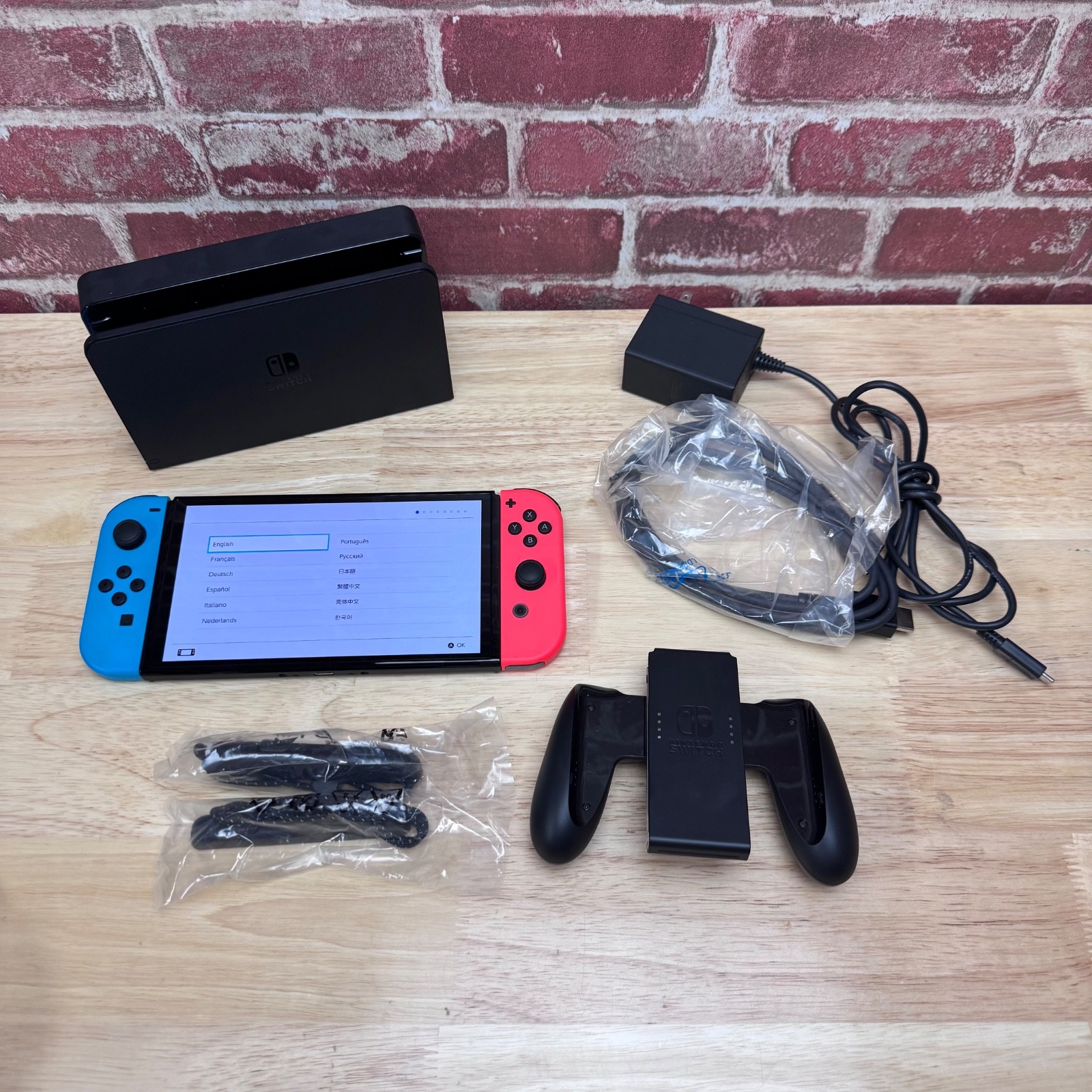 Nintendo – Switch OLED Handheld Console – 64GB Model: HEG-001 with B/R Joycon
