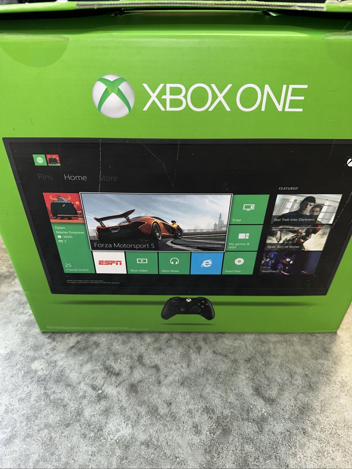 Microsoft Xbox One Black Console 500GB In Box With Controller And Power Cord