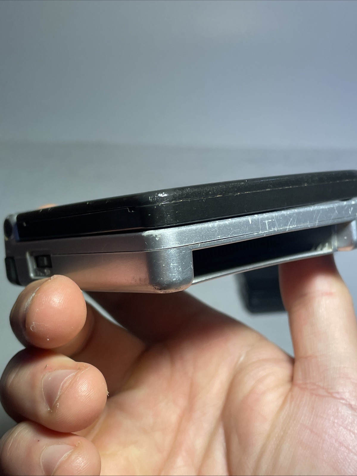 Nintendo Game Boy Advance SP Handheld System – Black and Silver TESTED Has Wear