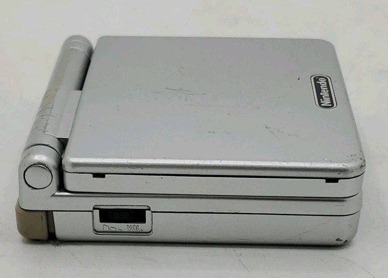 Nintendo Game Boy Advance SP AGS-001 Silver Console Tested Working
