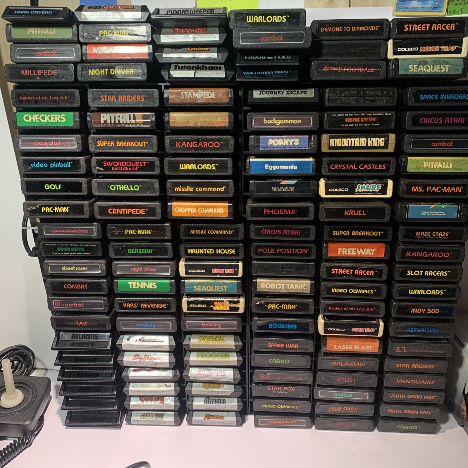 Atari 2600 (JR & 4switch MASSIVE Lot Controllers, Paddles, 130 Games Semi-TESTED