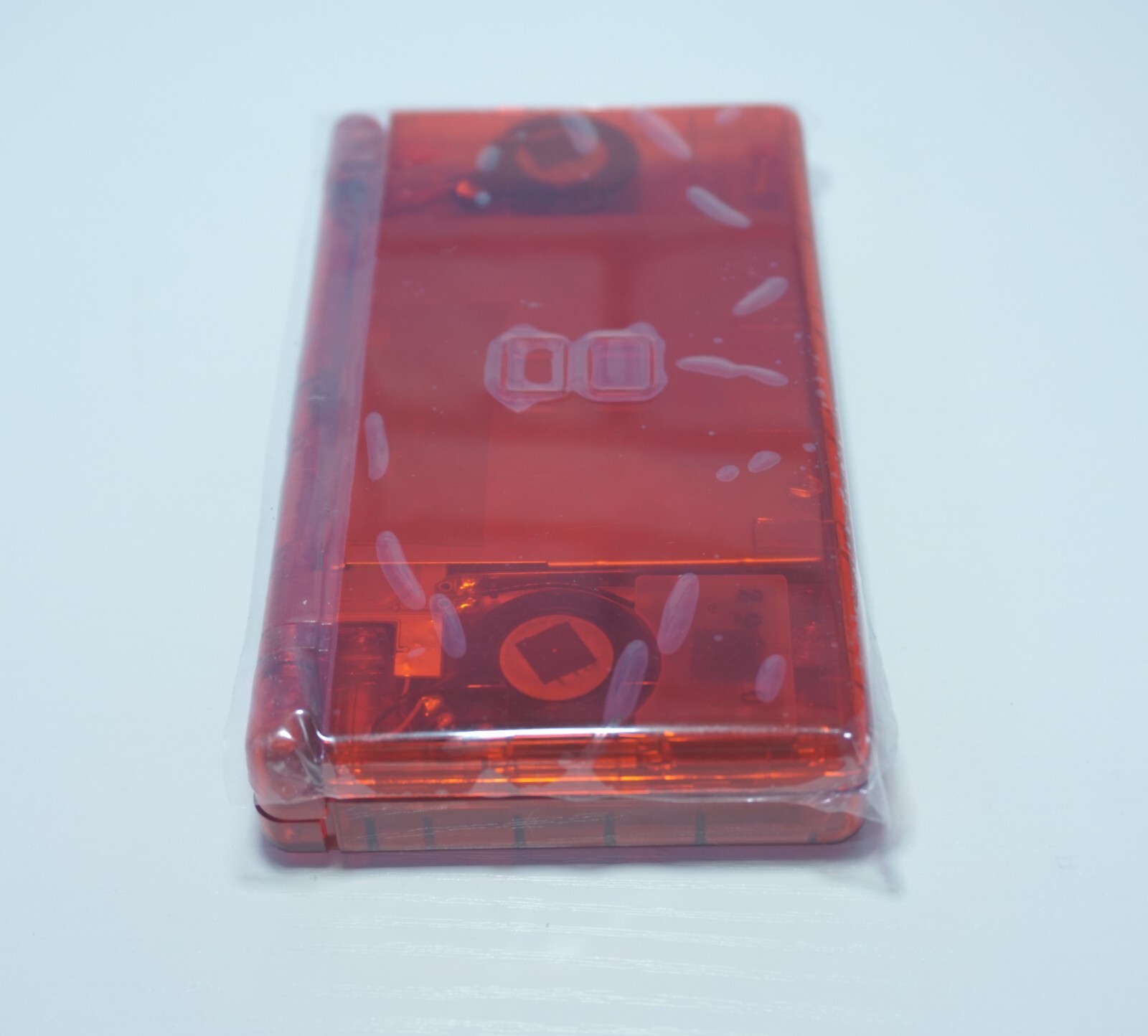 Nintendo DS Lite Transparent Clear Blood Red Handheld System with Charger