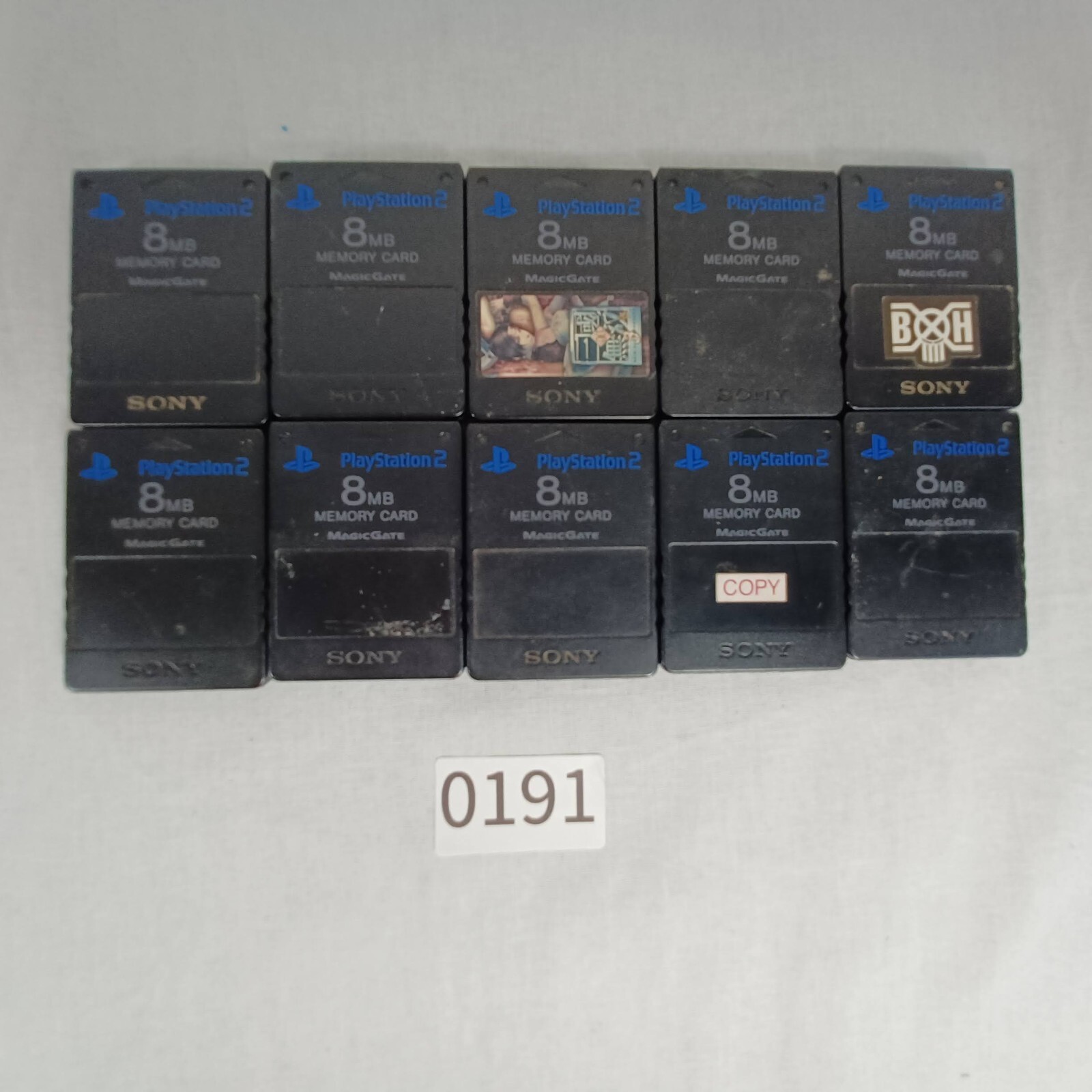 OFFICIAL Sony PlayStation 2 PS2 SCPH-10020 Memory Card 8MB Lot of 10 Tested