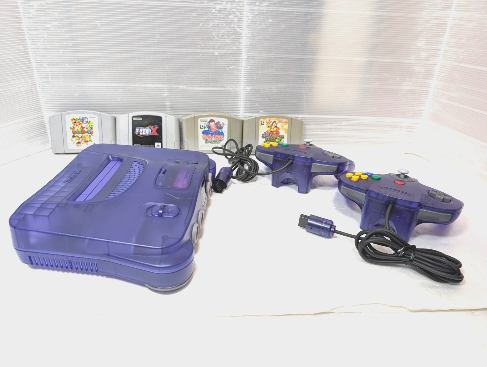 Nintendo 64 Region Free Console Midnight Blue 2controllers Mario Party japan