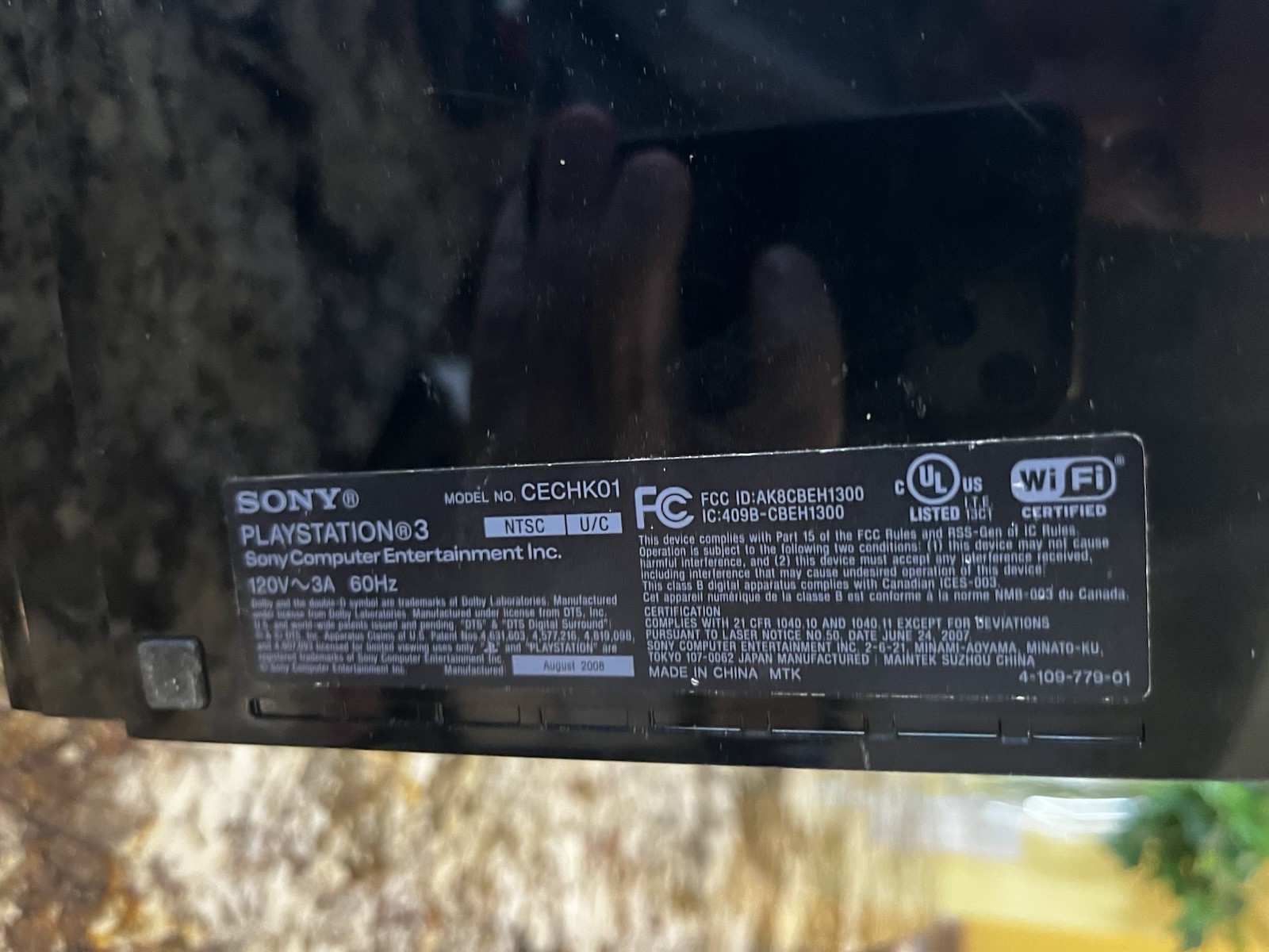 Sony PlayStation 3 PS3 CECHK01 For Parts. Includes Controller Av Cord