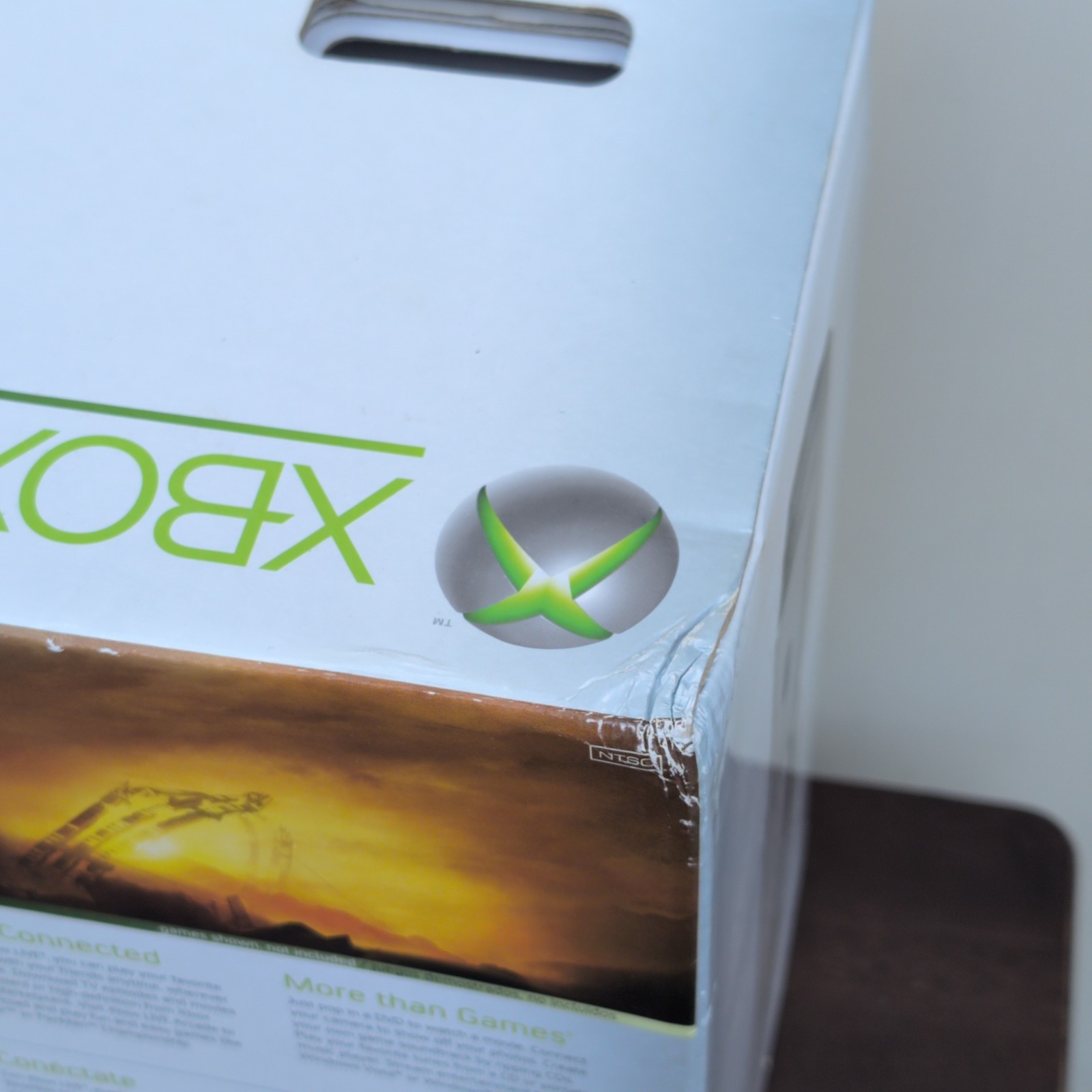 BOX ONLY Microsoft Xbox 360 Pro Console White + Paperwork / Manuals