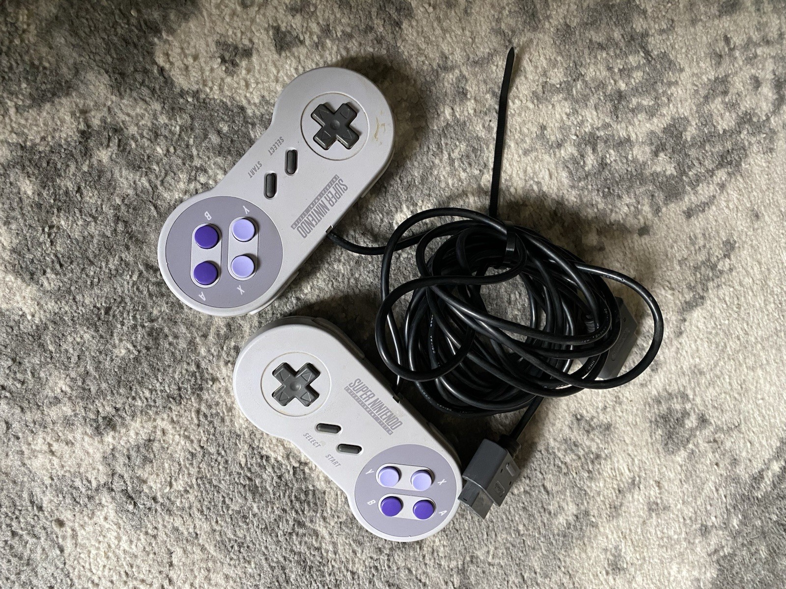 Super Nintendo SNES Console w/ OEM Controllers + Mario World + Manuals