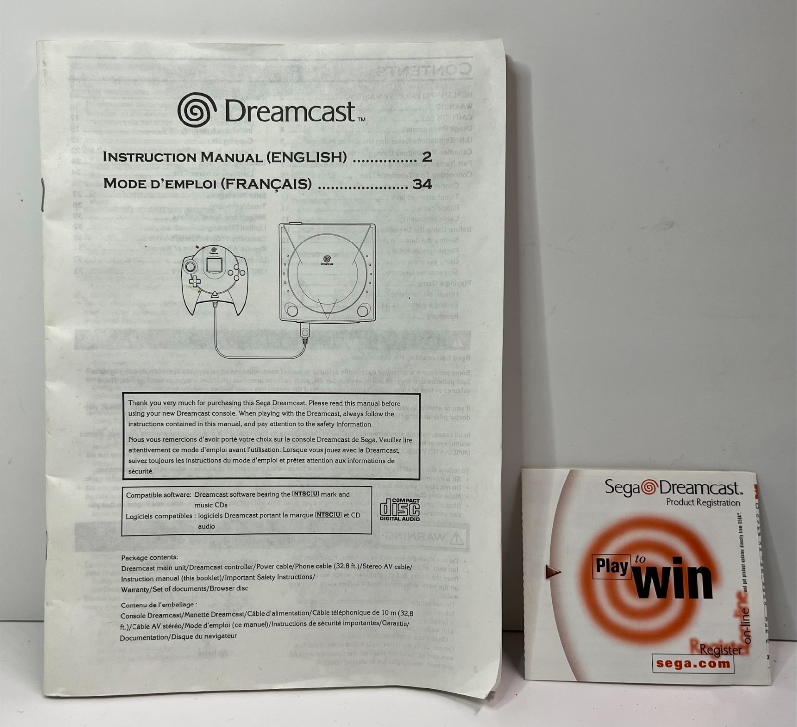Sega Dreamcast Console w/ box! Please read! (B378)