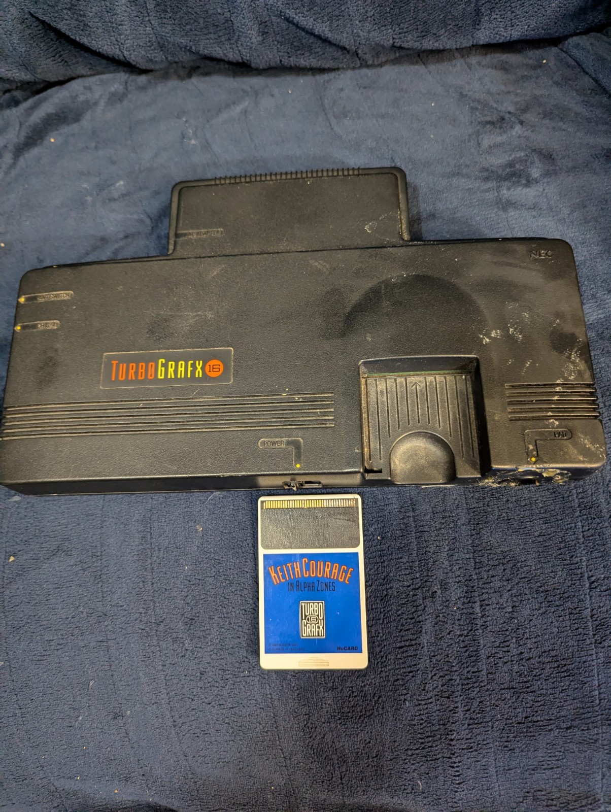TURBOGRAFX 16 SYSTEM CONSOLE ONLY HES-TGX-01 BLACK NEC GENUINE OEM