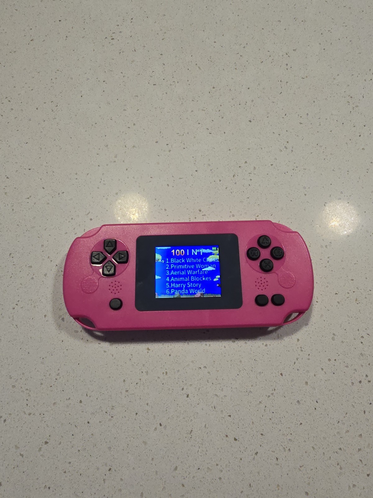 J’Adore Handheld Retro Arcade 100 Classic Games Built In Pink