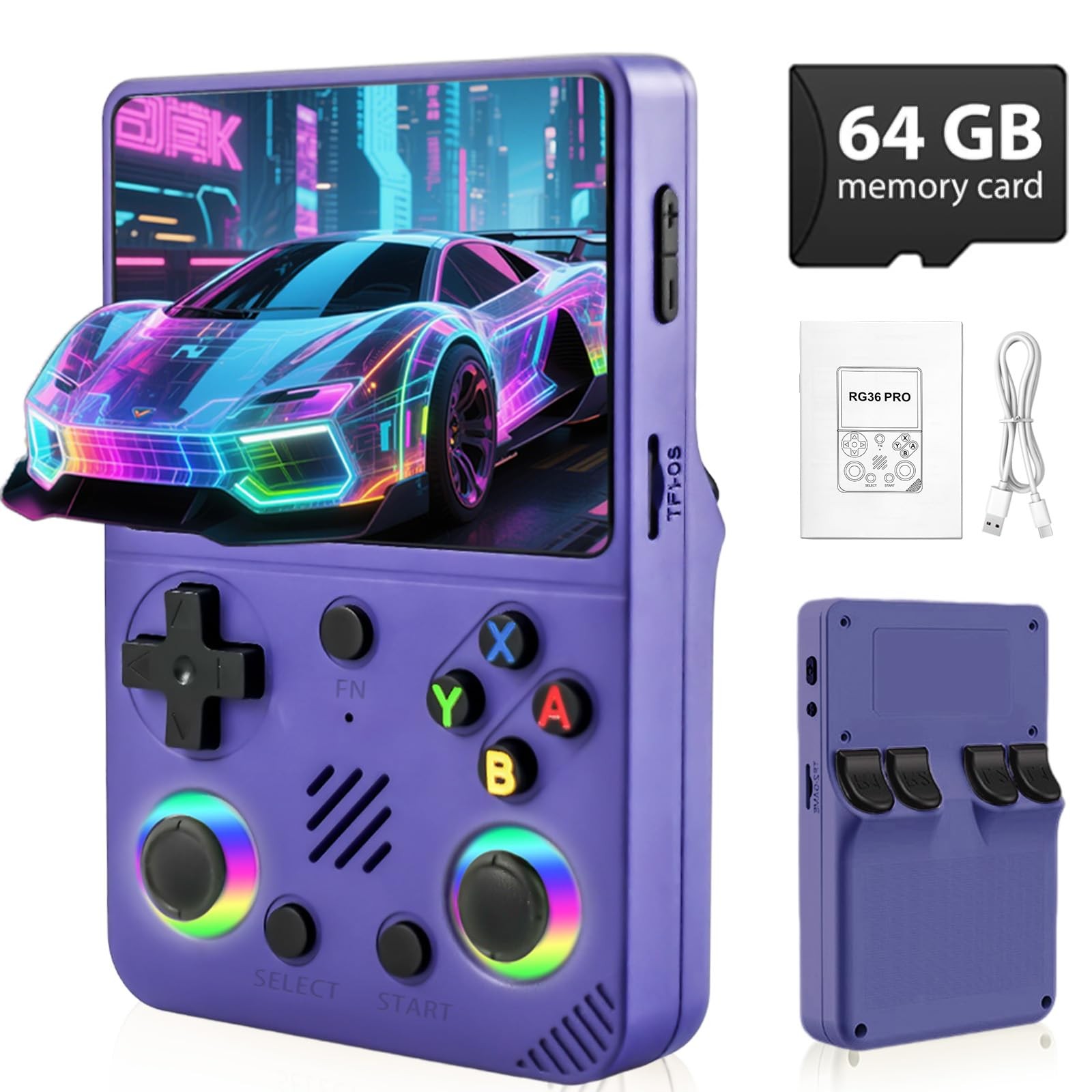 Colourbing RG36PRO Retro Video Game Console – Open Source System,3.5″IPS