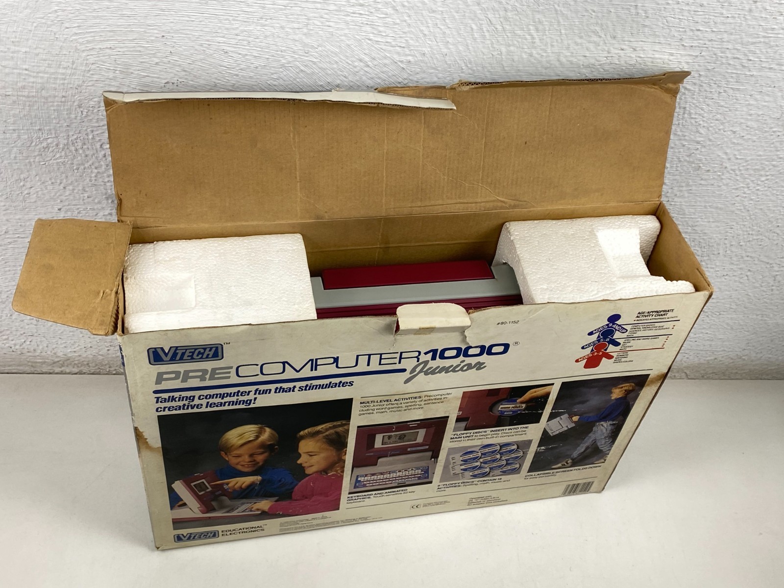 Vintage VTECH Pre Computer Junior 1000 Learning Educational Game 1990 NEW