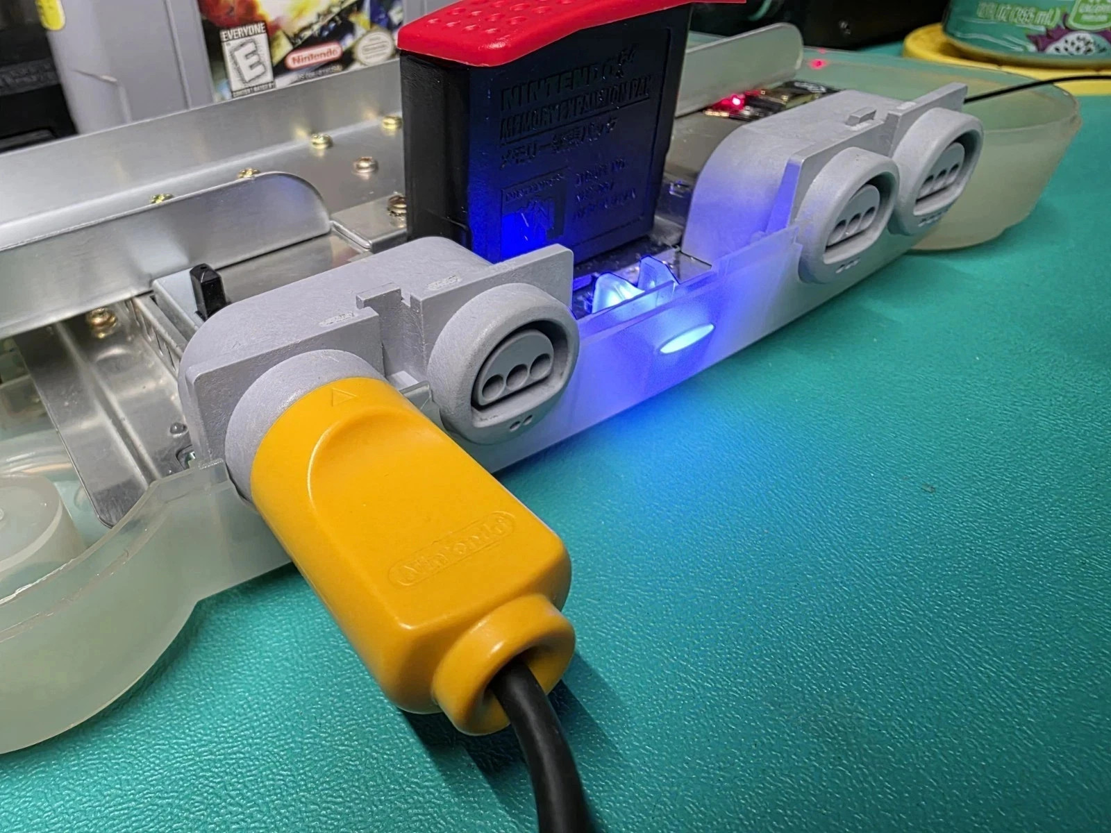 Nintendo 64 N64 HDMI PixelFX Retro Gem N64Digital Shiny Blue LED Japanese Clear