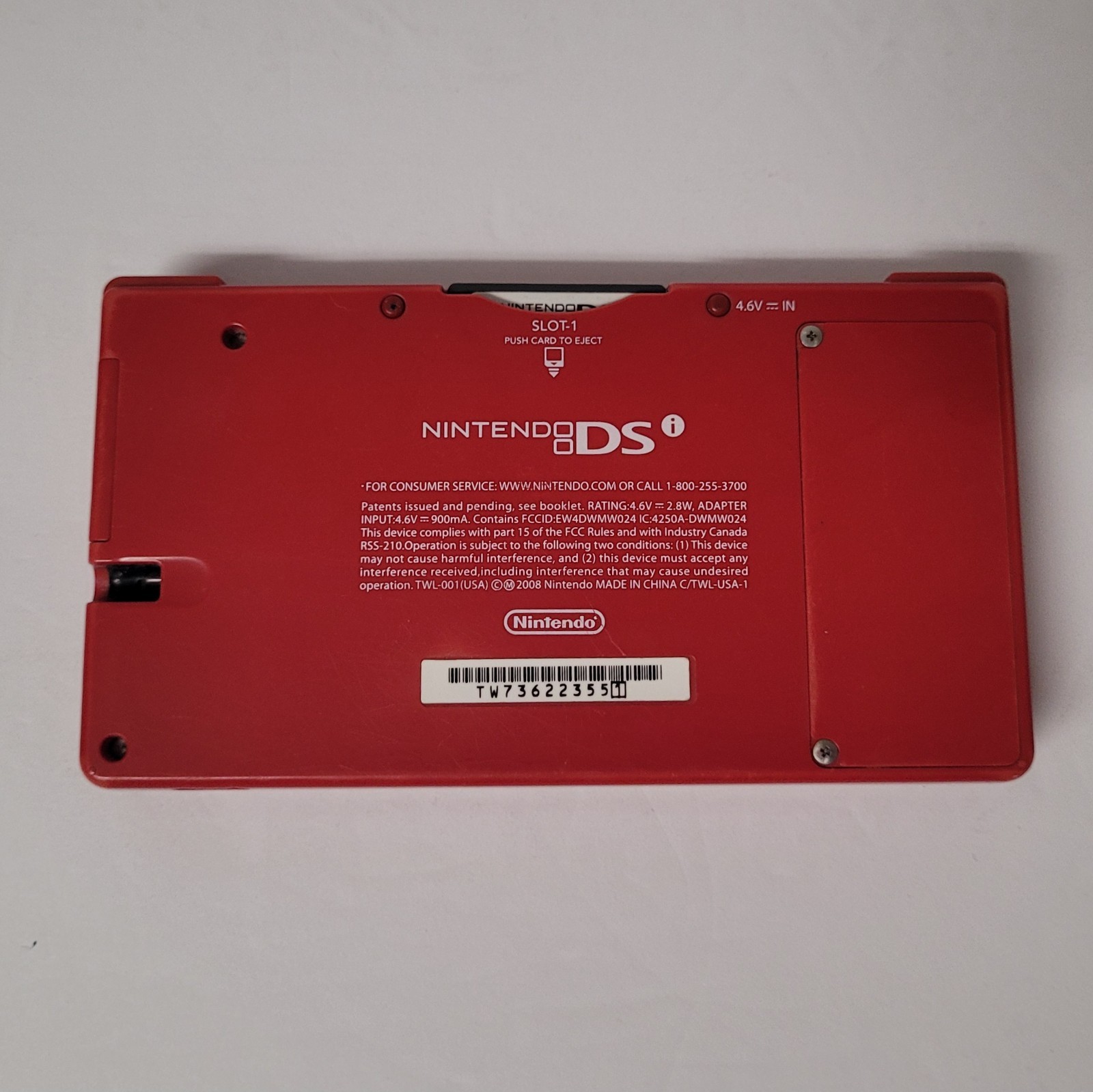 Nintendo DSi Red Handheld Console Game System w/ Charger Stylus Manual & Game