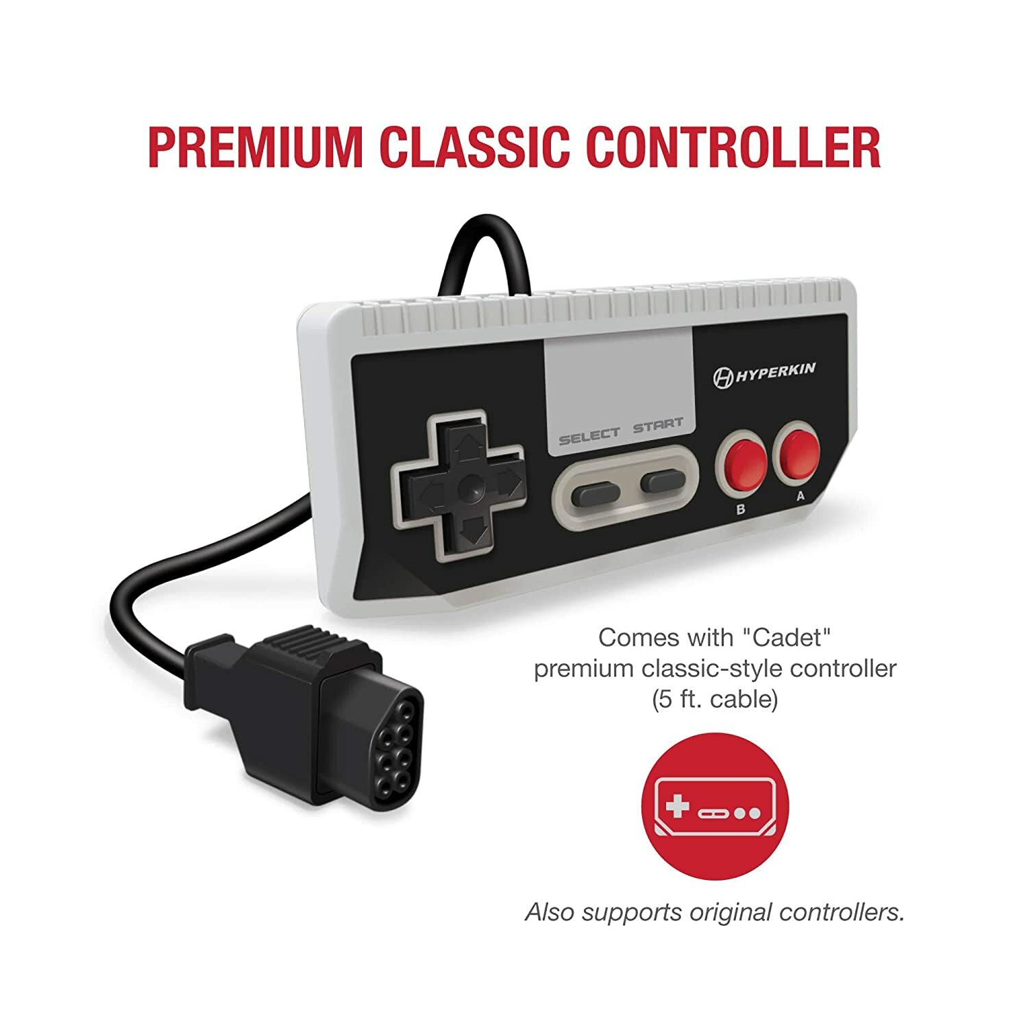 Hyperkin RetroN 1 AV Gaming Console for Nintendo NES Games – Gray