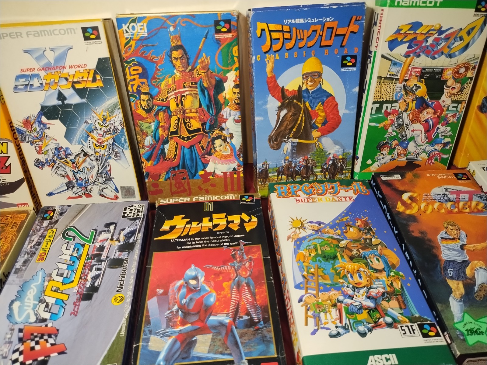 25 Nintendo Super Famicom Games w Boxes Many Complete