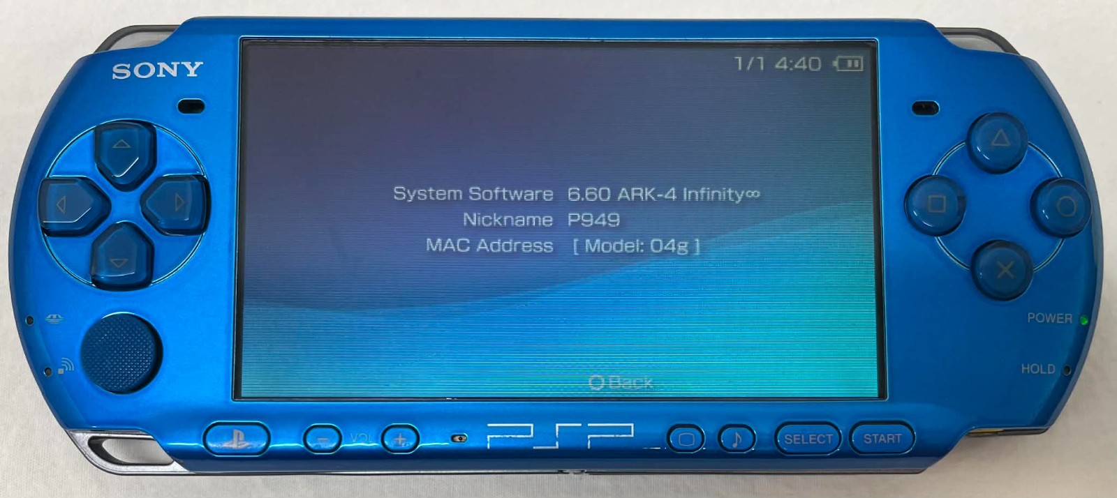 PSP 3000 Vibrant Blue / New Battery / Genuine Sony Charger / Region Free / 16GB