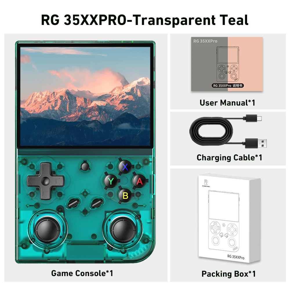 RG 35XXPRO 64 Bit Handheld Game Players 3.5» IPS Screen Linux System Video Game