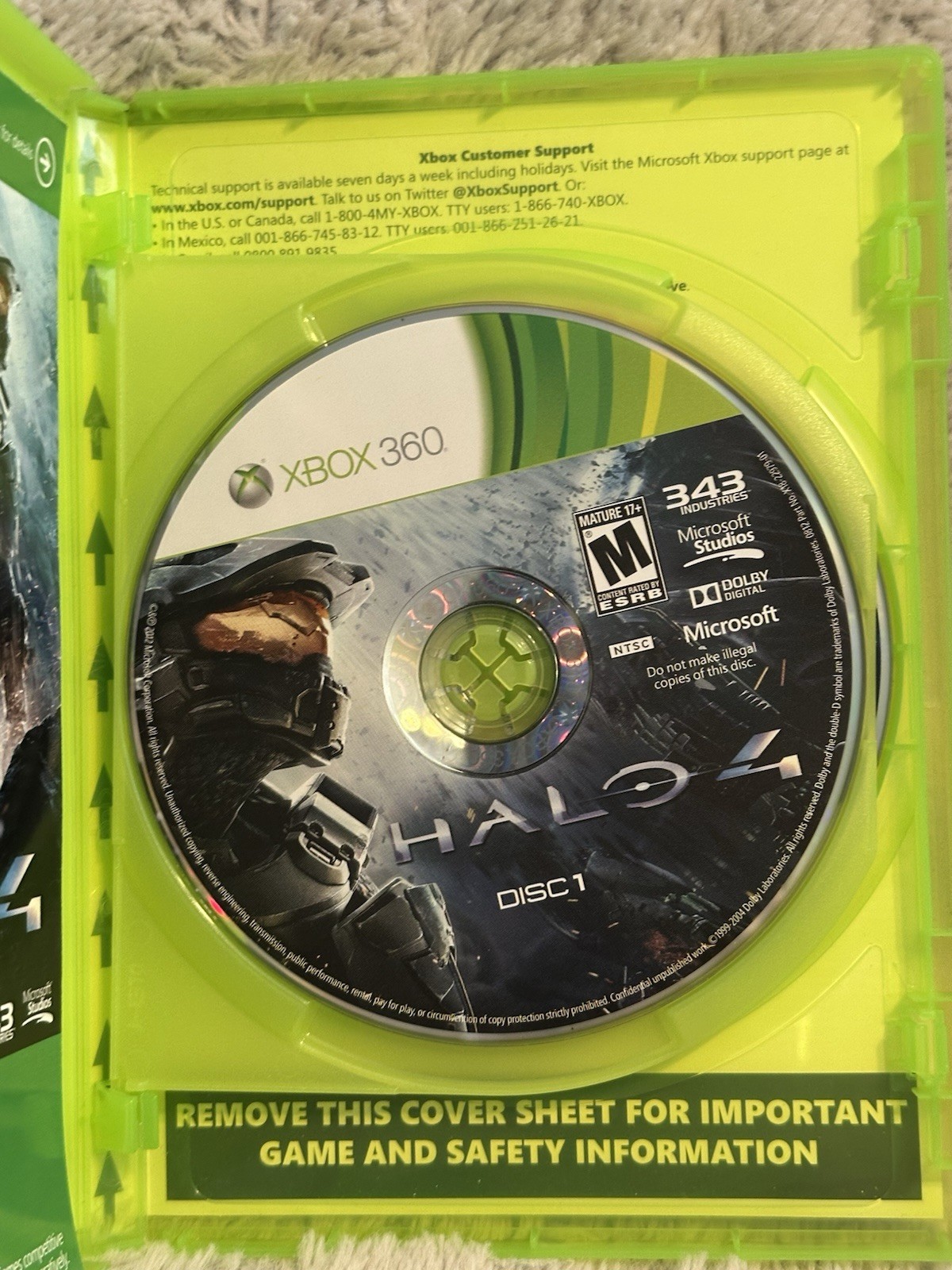 Microsoft Xbox 360 S Slim 4GB Console – Model 1439 Black Console & Halo 4 Only