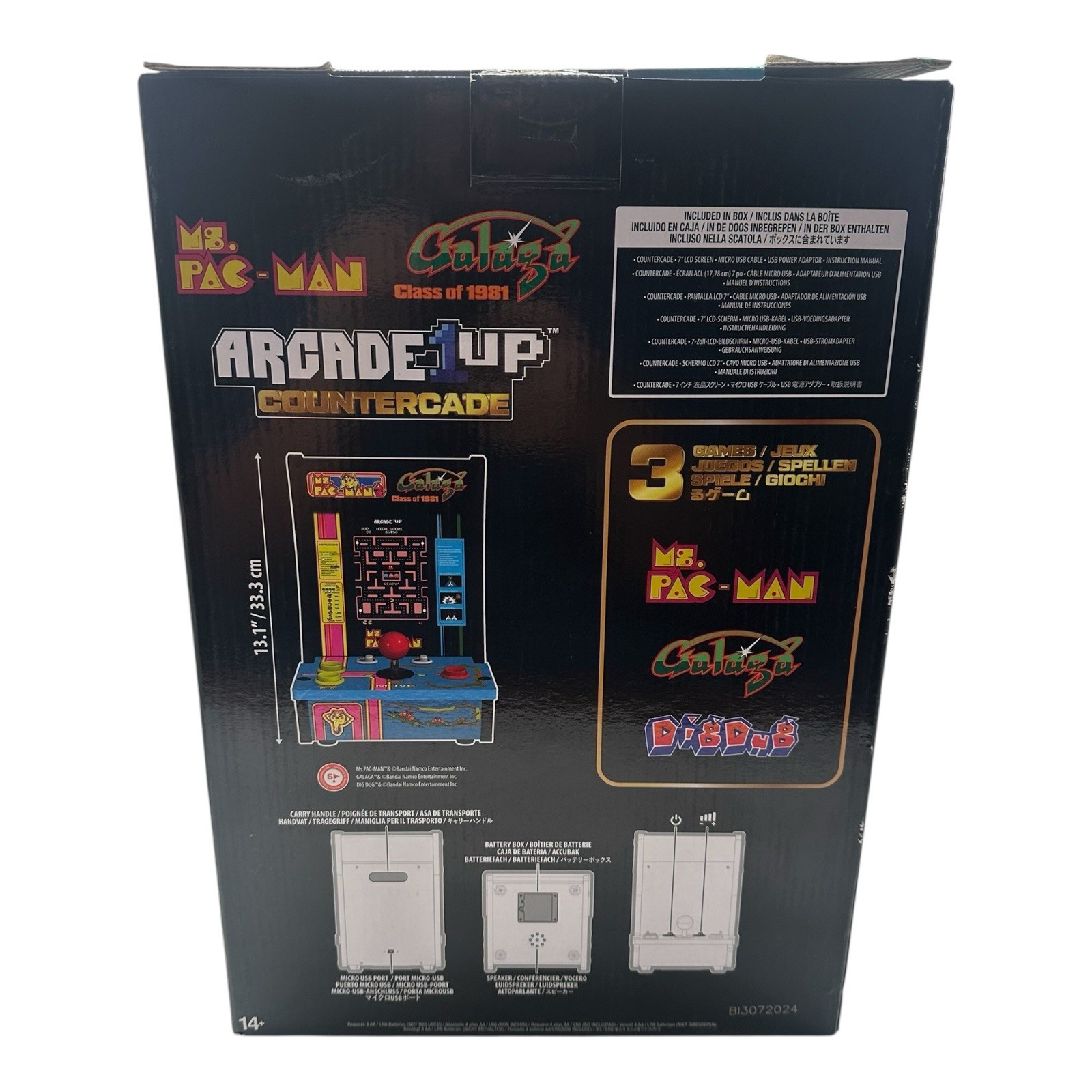 Arcade1Up Class of ’81 Ms. Pacman/Galaga Countercade – 3 Games in 1