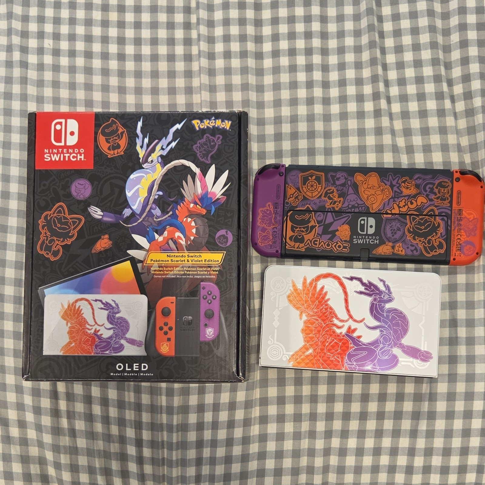 Nintendo Switch OLED Pokémon Scarlet & Violet Edition Console Black Orange