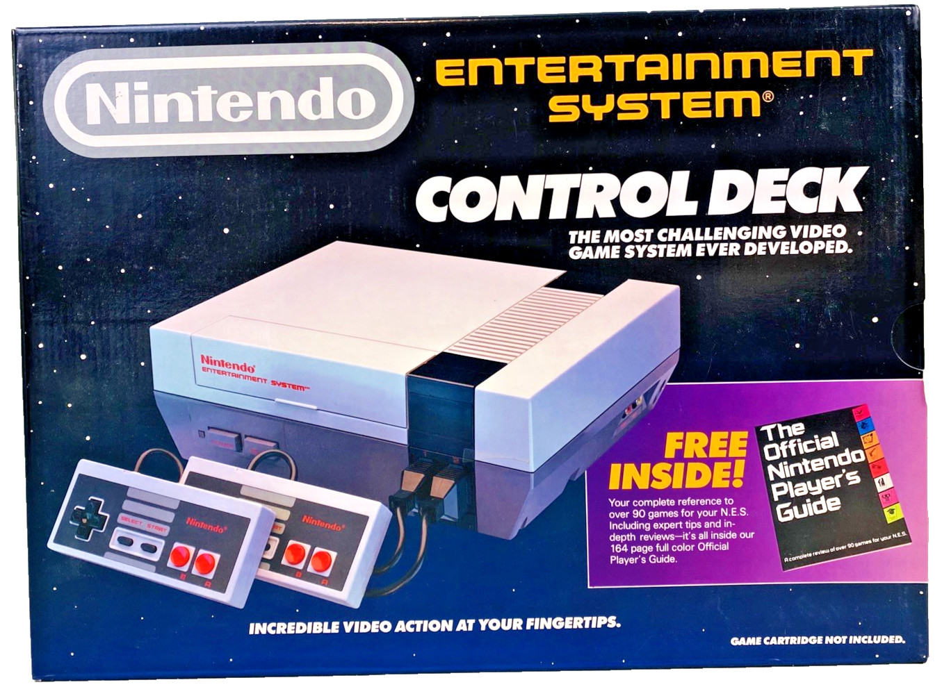 VTG. 1987 NES Nintendo Control Deck w/ Manual, Poster, Controllers & Accessories
