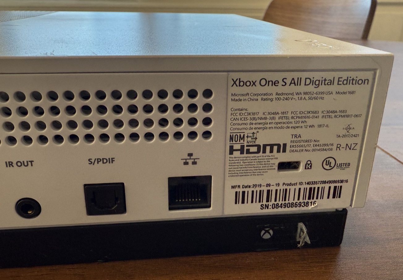 Microsoft Xbox One S 1TB White Video Game Console Model 1787 – Console Only Used
