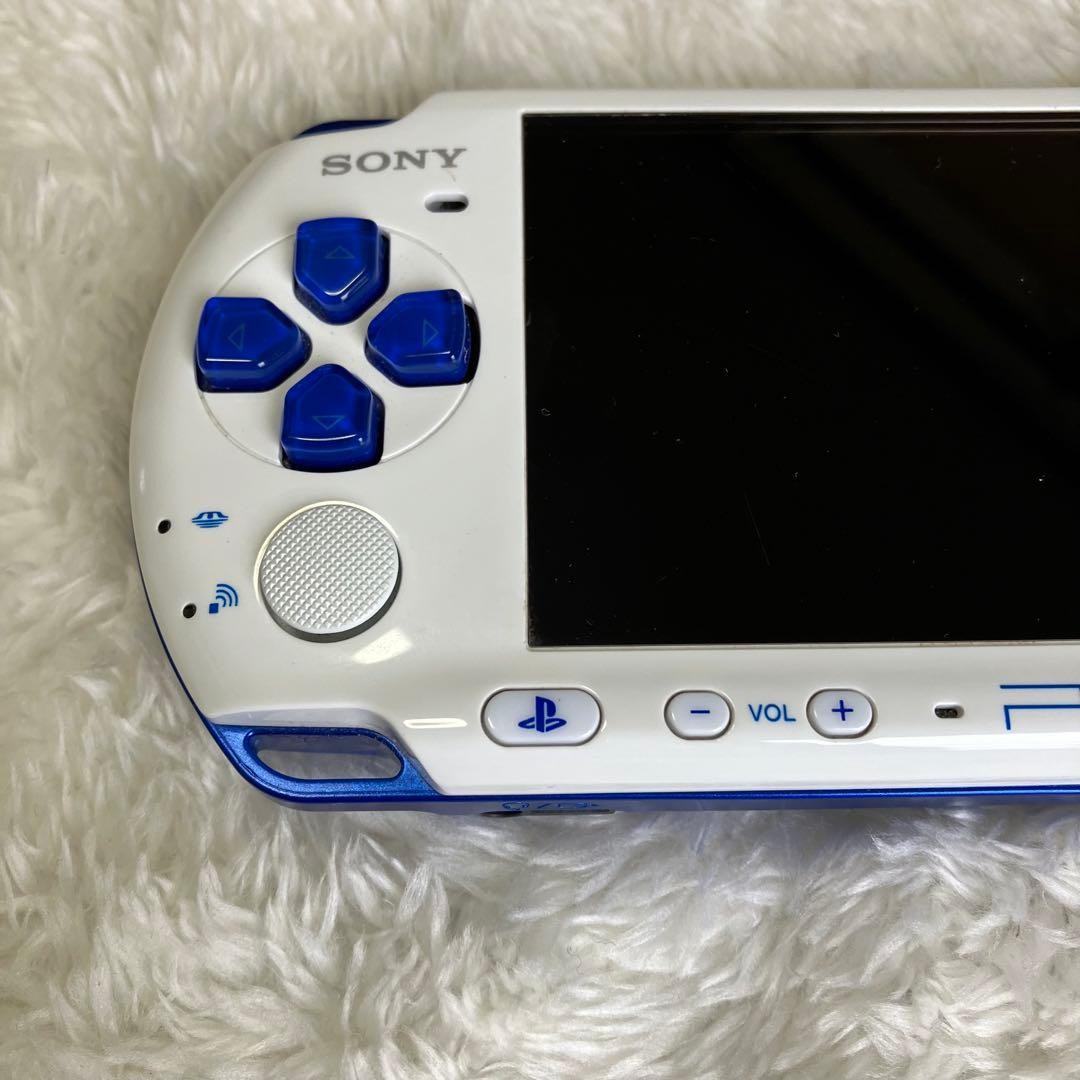 PSP With Box Psp3000 White Blue Rare Color Japan