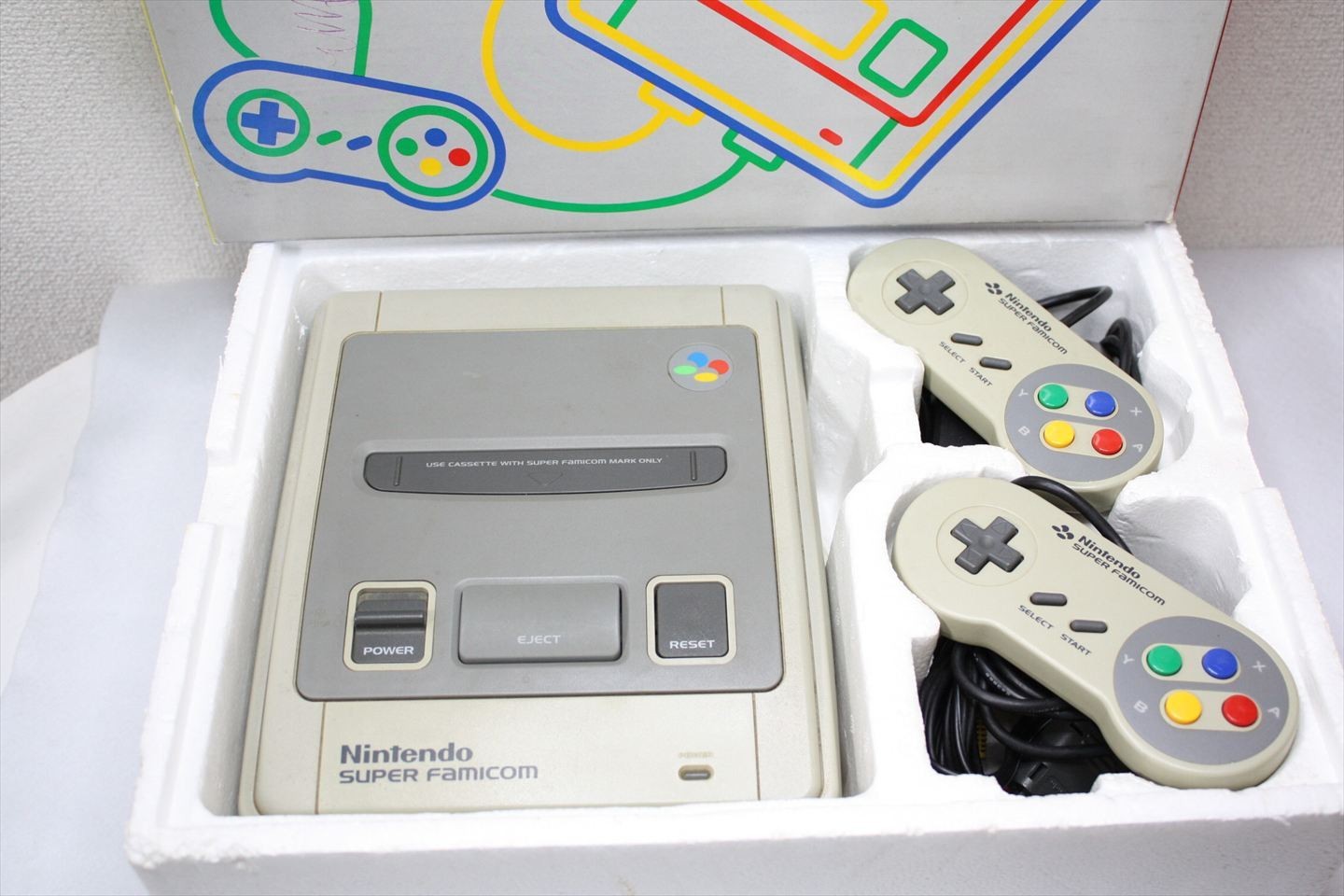 Nintendo Super Famicom SFC Console BOX SHVC-001 W/Super Famicom Case #359