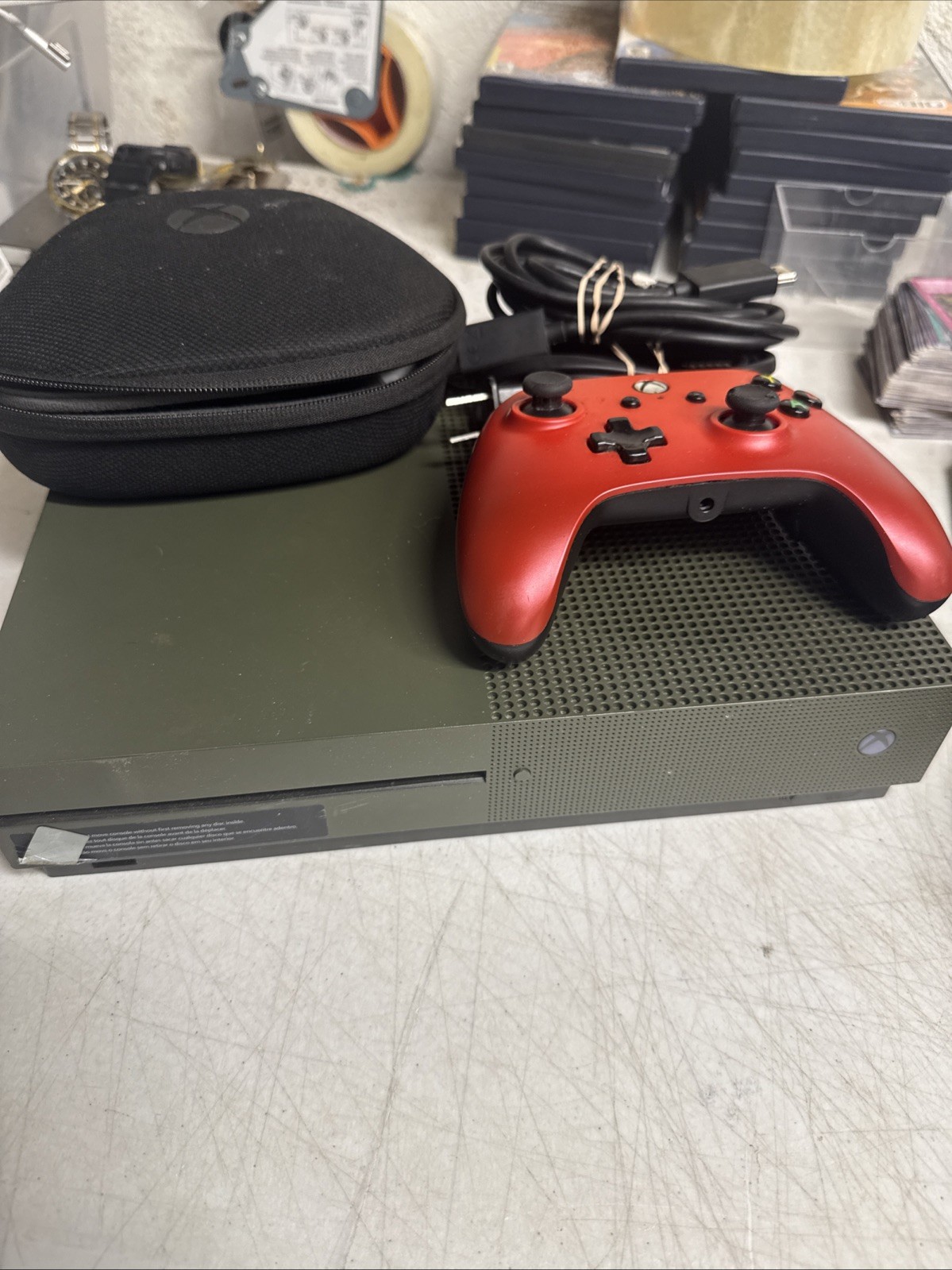 Microsoft Xbox One S 500GB Console Gaming System Only Military Green 1681