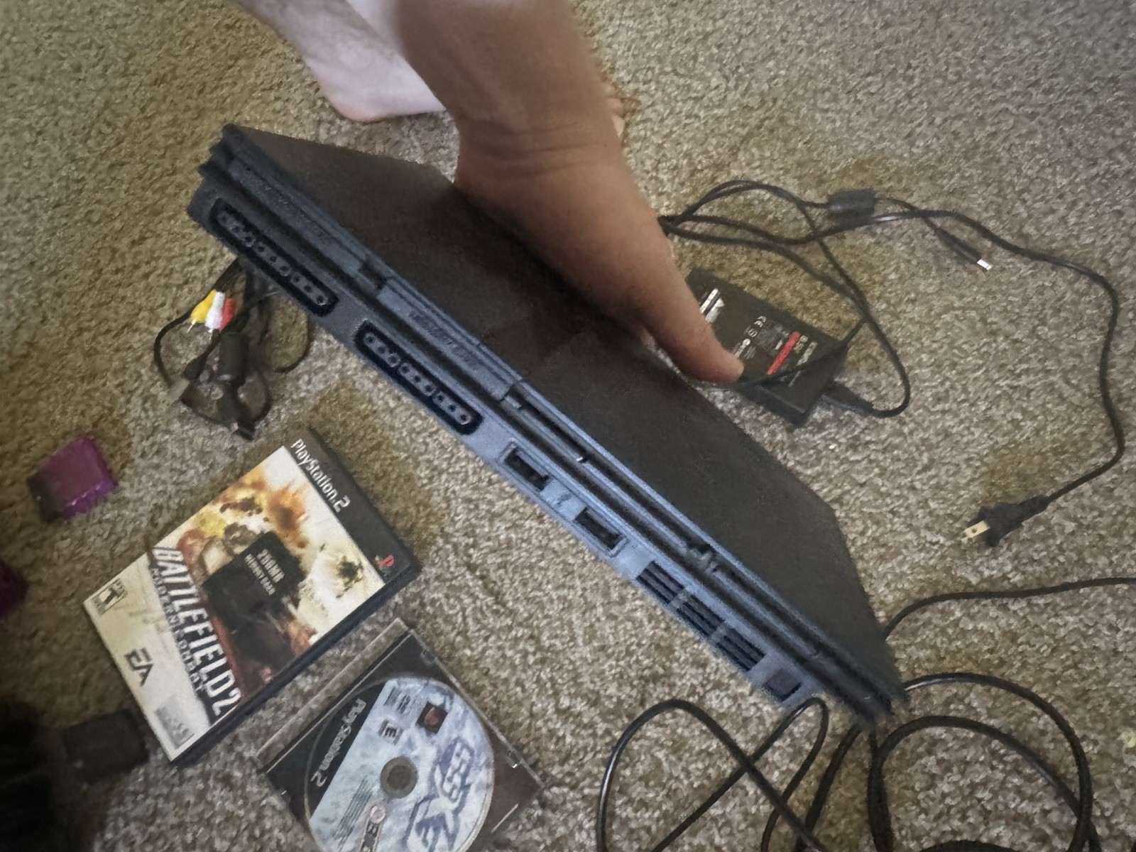 Sony PlayStation 2 Slim Bundle with 4 Controllers, Games & PS2 Video Capture