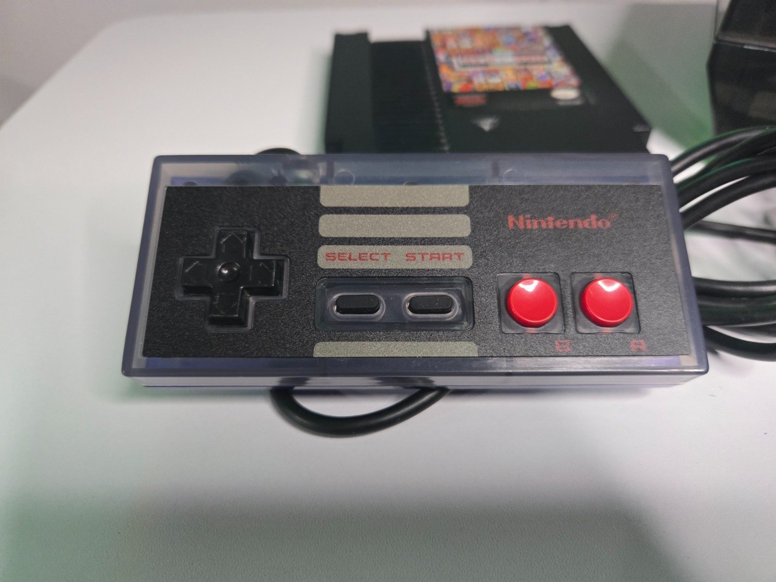 Clear Black / Purple Nintendo Entertainment System NES Console Games Bundle