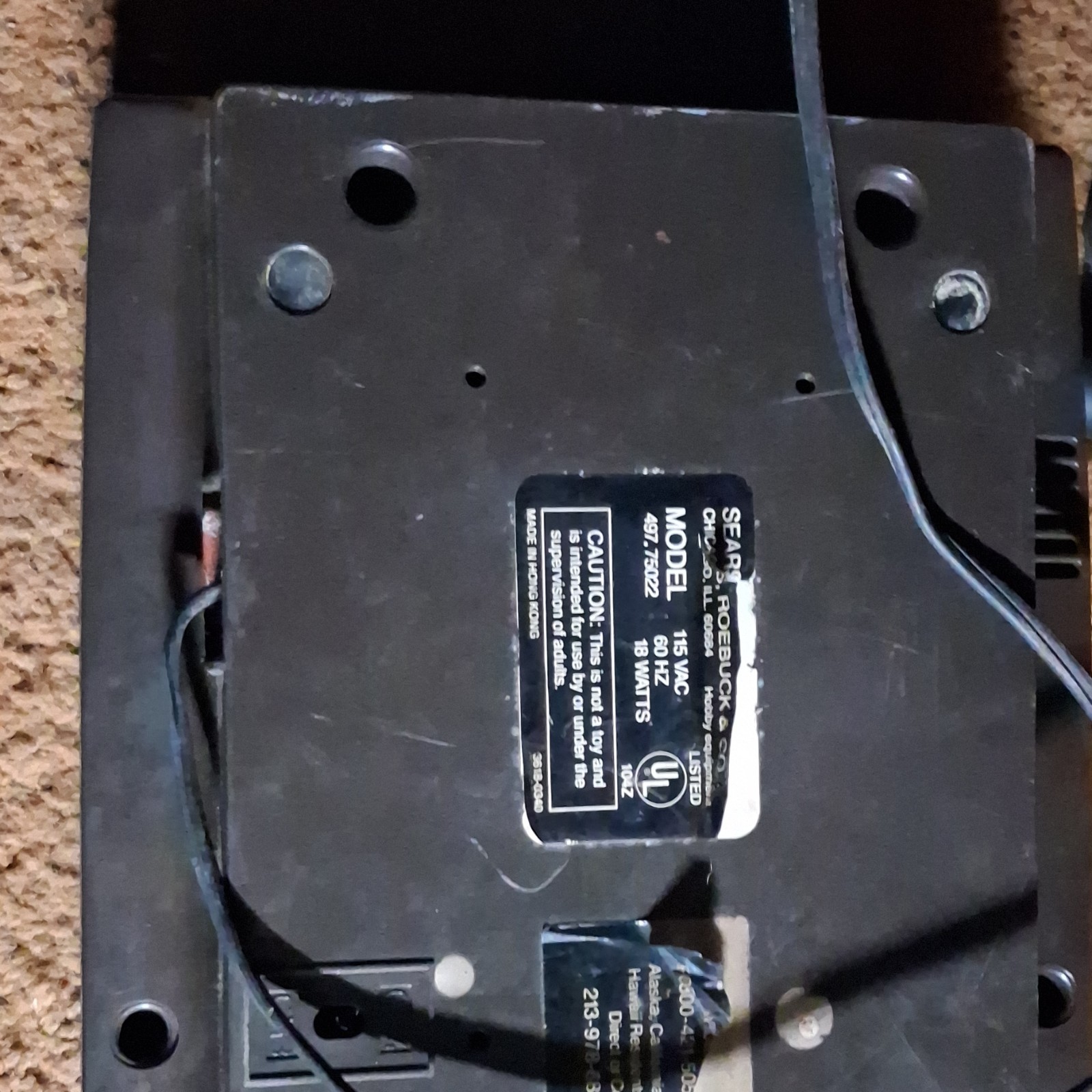 Sears Super Video Arcade 497.7522 Home Console Beige Black RF Connectivity