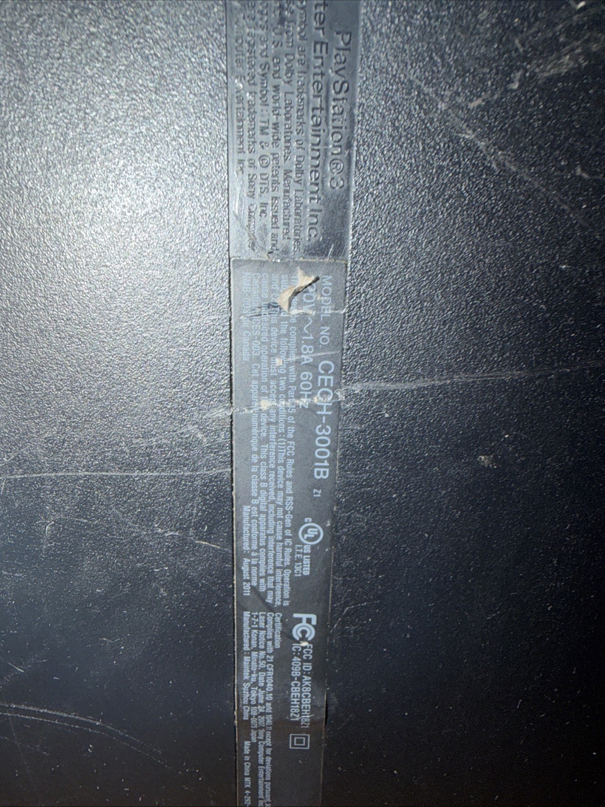 Sony PlayStation 3 PS3 CECH-3001B With 320GB HDD