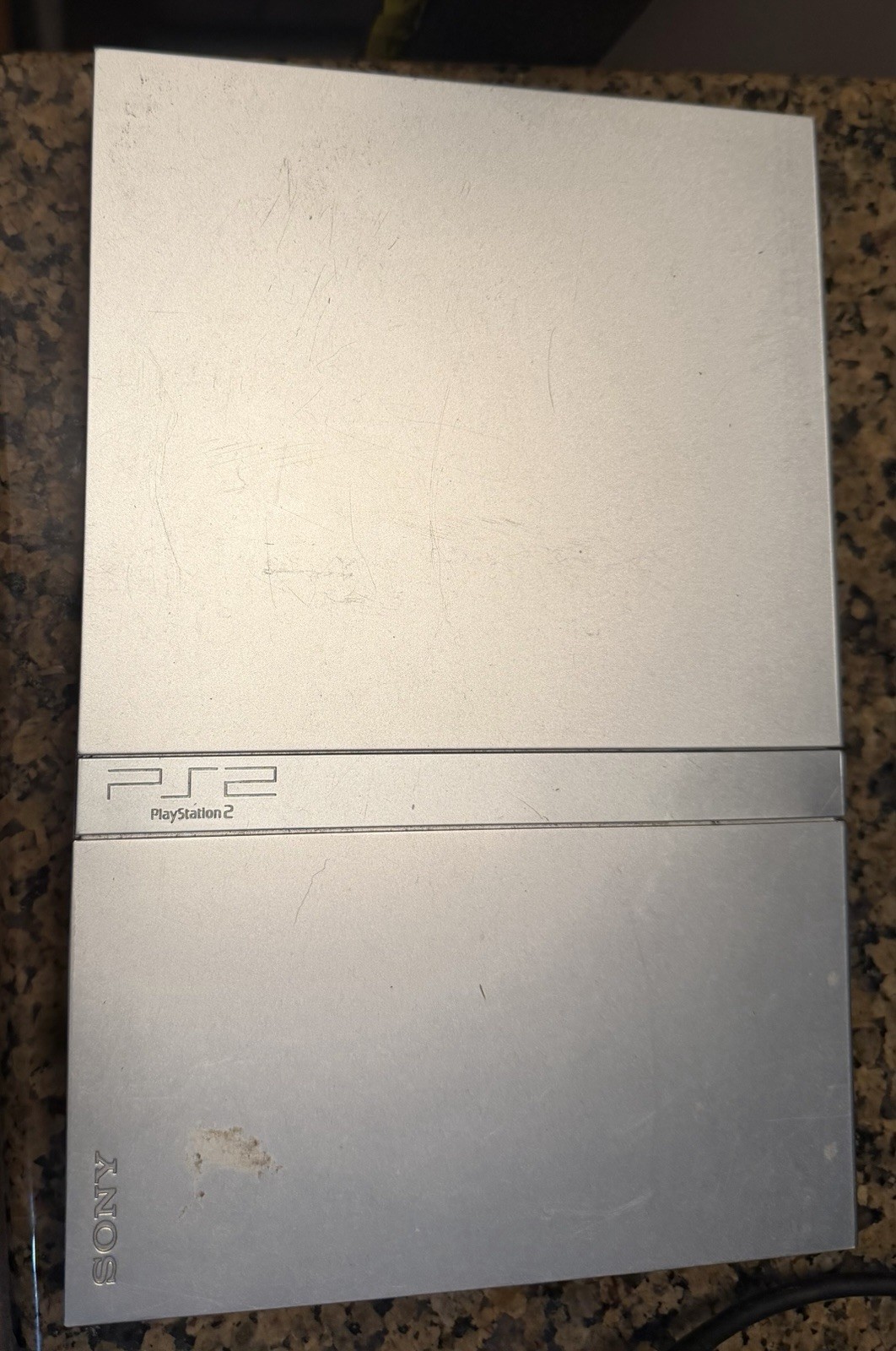 Sony PlayStation 2 Slim Console – Satin Silver , New Video Cable, New Controller