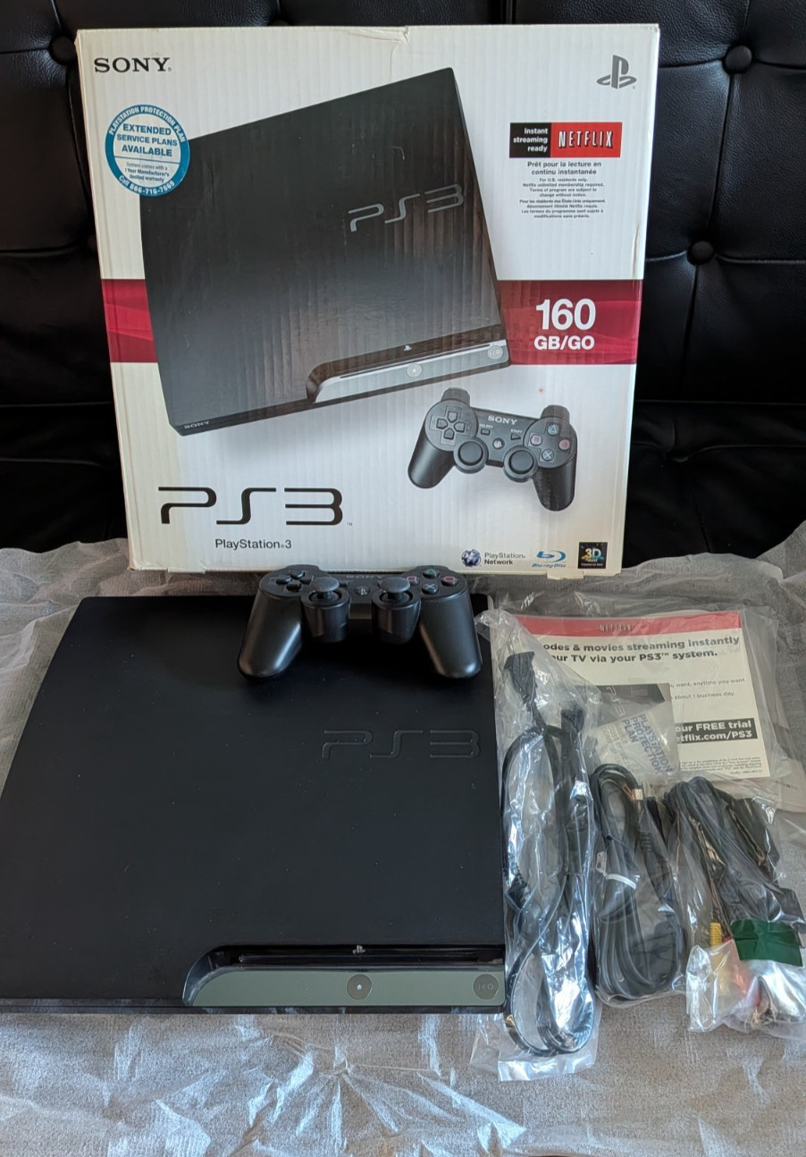 Sony PS3 CECH-2501A 160 GB Black Console With 5 Games