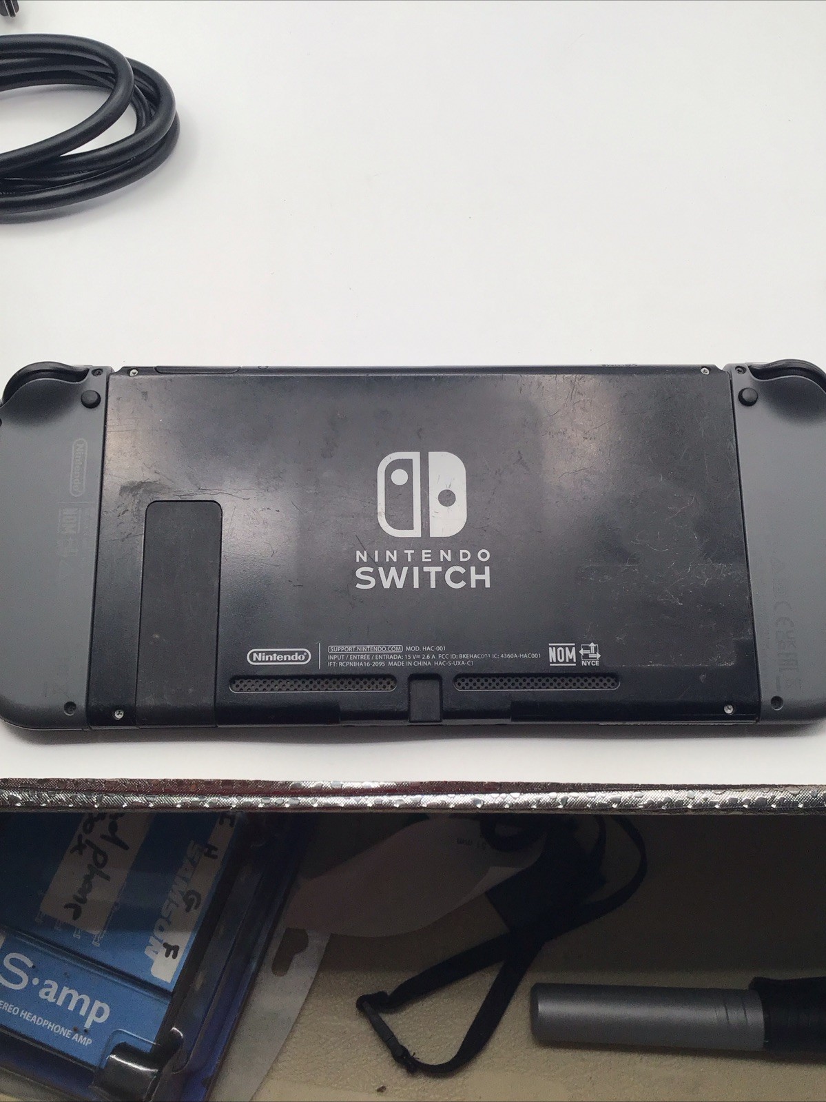 Nintendo Switch Console Bundle w/ Dock, Grey Joy-Con HDMI cord Power cord