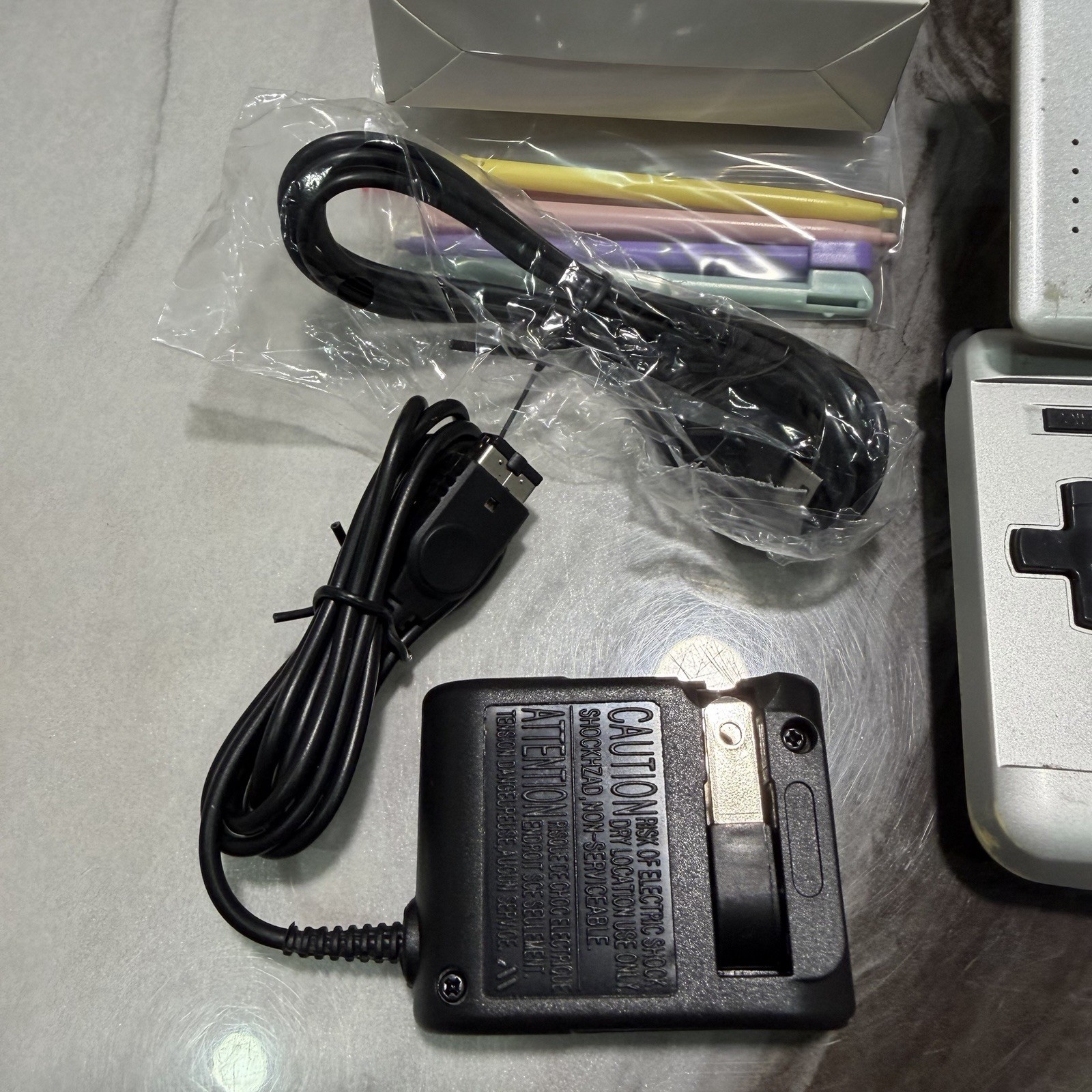 Nintendo DS Original Console NTR-001 Titanium Silver – Tested Works w/ Charger