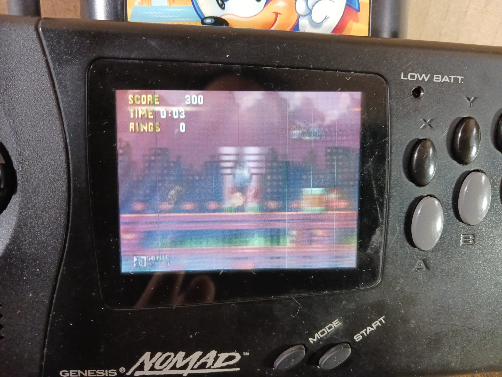 Sega Nomad Genesis Console Only Tested Sound Video Has Lines in Screen Recapped