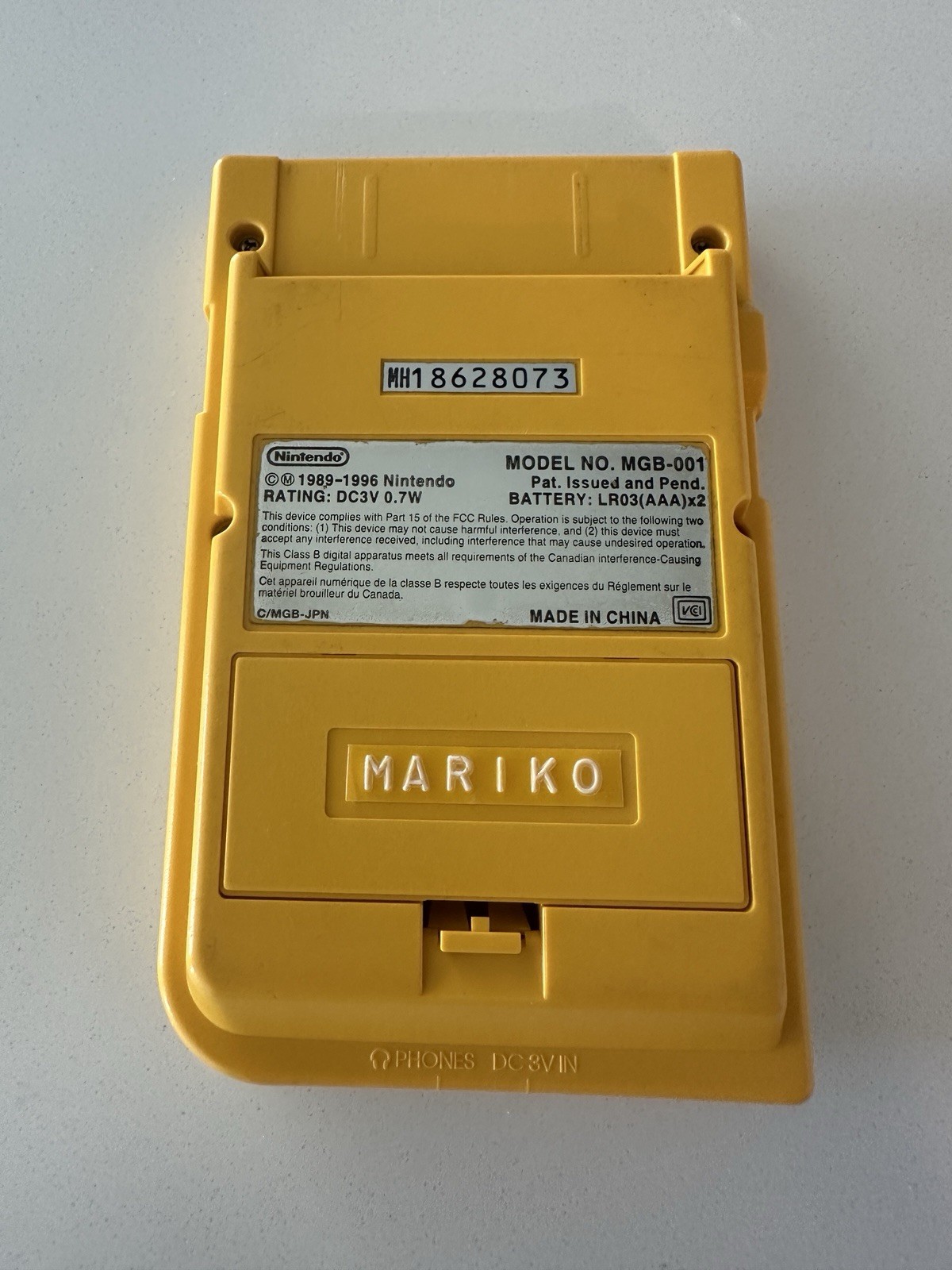Nintendo Game Boy Pocket MGB-001 – Yellow – OEM Shell IPS Great Condition