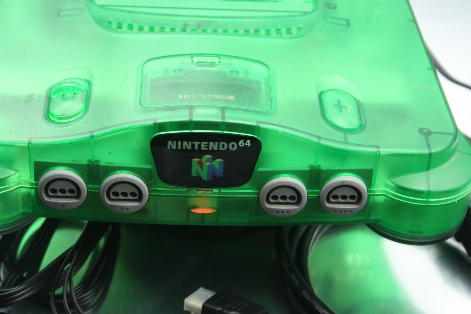 N64 Nintendo Jungle Green Console + Expansion Pack POWER ADPTR, A/V CABLES, HDMI