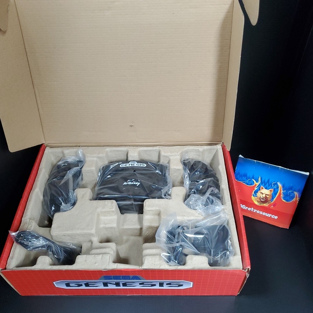 Sega Genesis AtGames Mini Console-Wireless Controller In Box 80 Pre-loaded Games