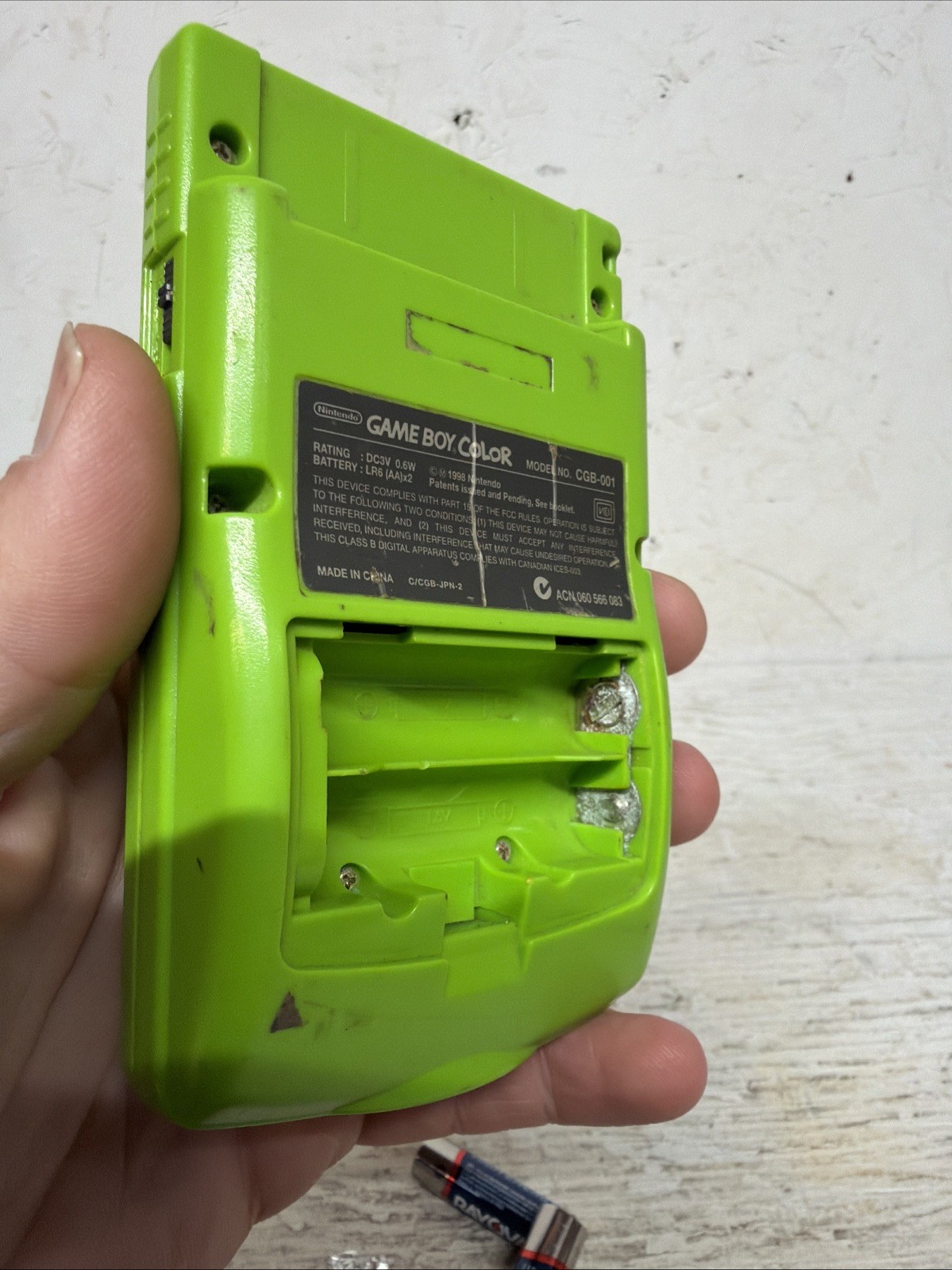 Nintendo Game Boy Color CGB-001 Green Handheld System with Headphone Jack As Is