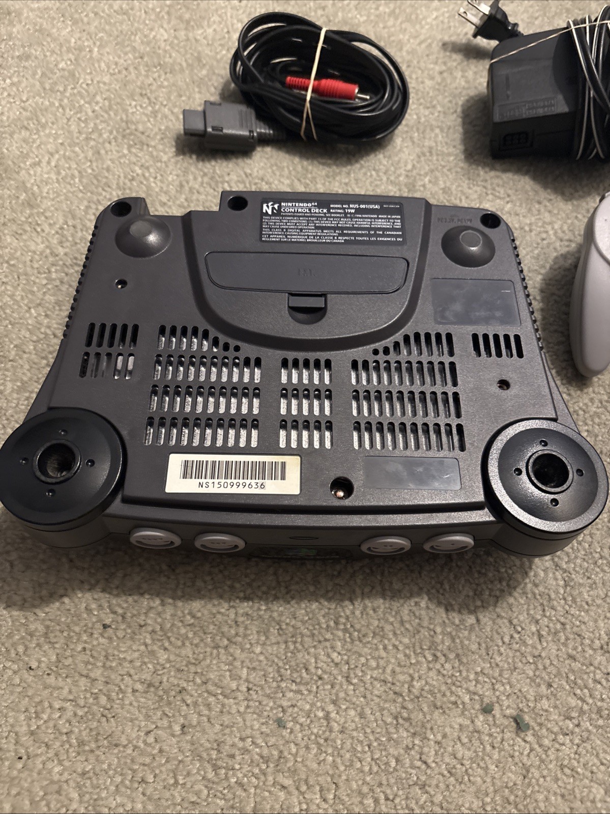 Nintendo 64 System Home Console – Charcoal Gray Tested