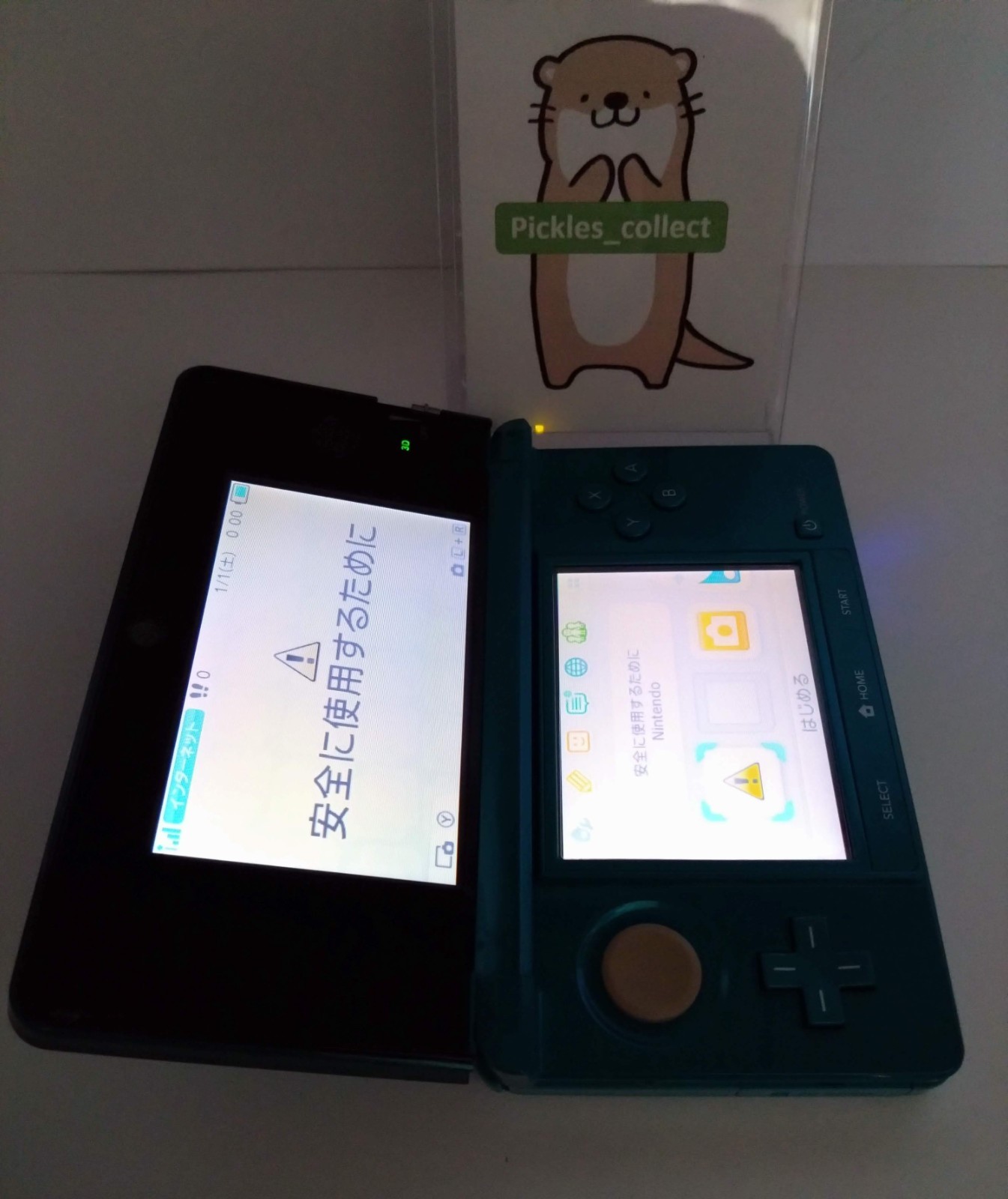 3DS Aqua Blue CTR-001 w/Stylus 4GB Language Japanese Tested Nintendo 0314H